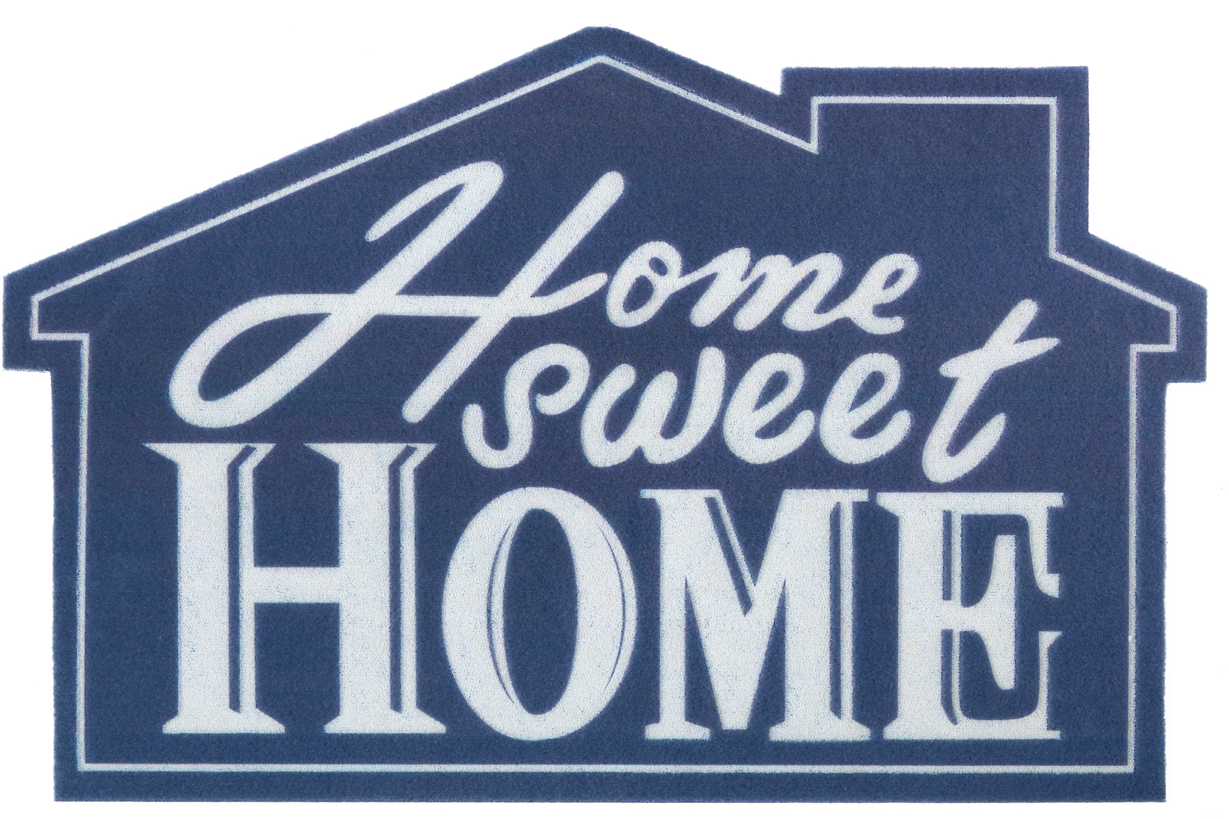 my home Fussmatte »Home sweet Home Haus«, Motivform, Türvorleger, mit Spruch,  Robust, Pflegeleicht, Rutschfest versandkostenfrei auf | Flachgewebe-Teppiche