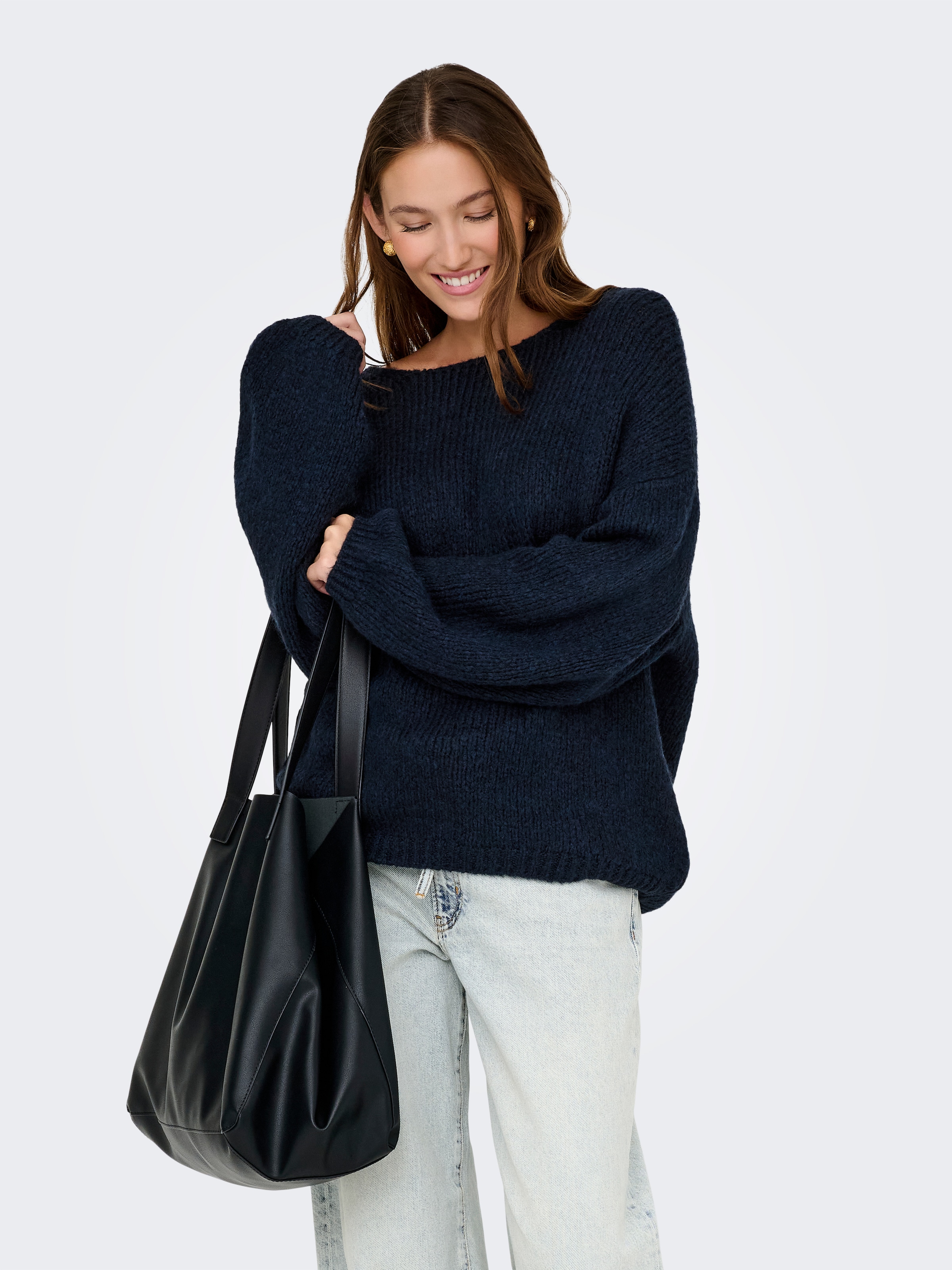 JDY Pull col V »JDYDINEA L/S REVERSIBLE PULLOV. KNT NOOS« Kunstfaser, regular fit