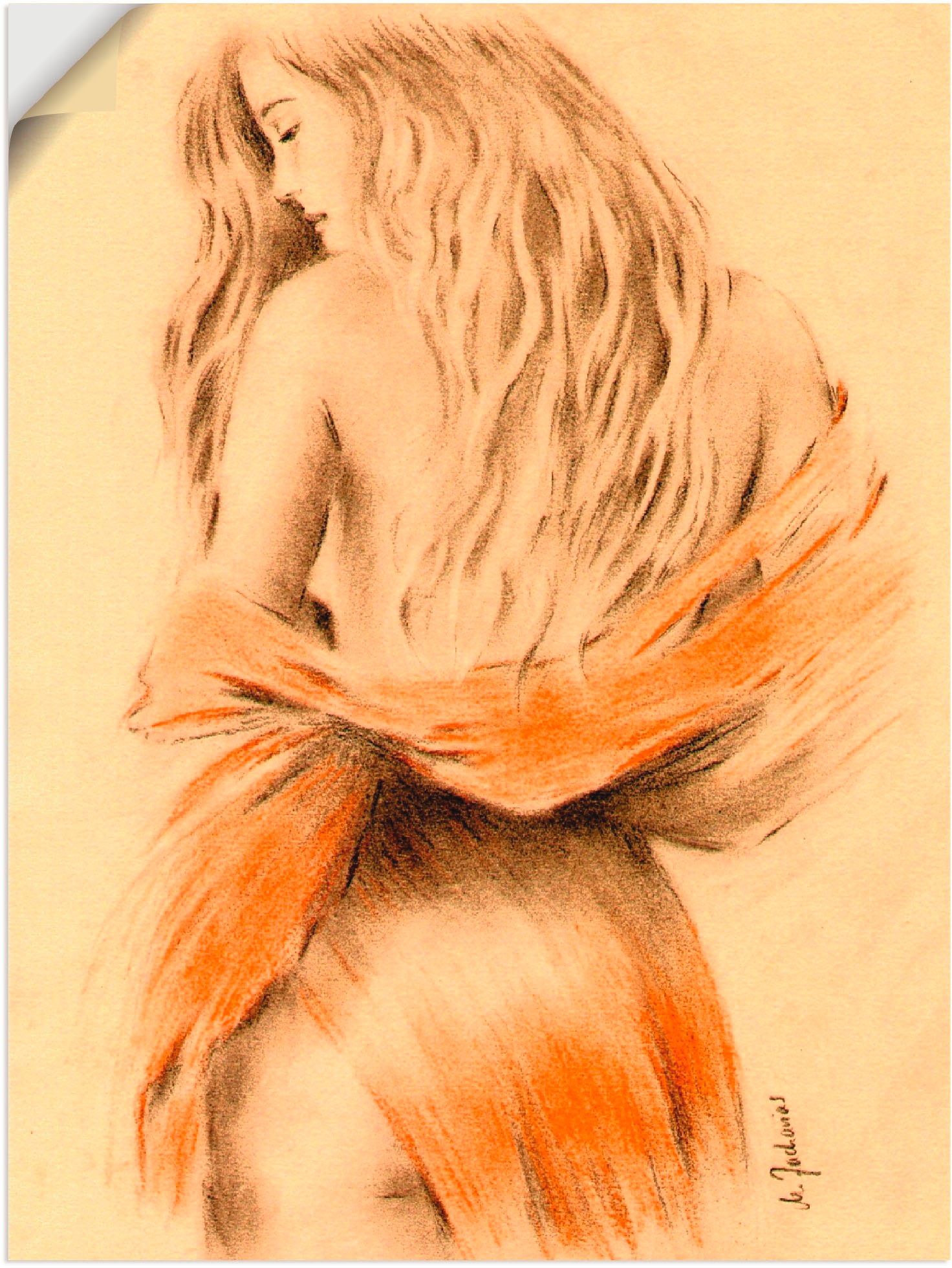 Image of Artland Wandbild »Traumgirl«, Frau, (1 St.), in vielen Grössen & Produktarten - Alubild / Outdoorbild für den Aussenbereich, Leinwandbild, Poster, Wandaufkleber / Wandtattoo auch für Badezimmer geeignet bei Ackermann Versand Schweiz