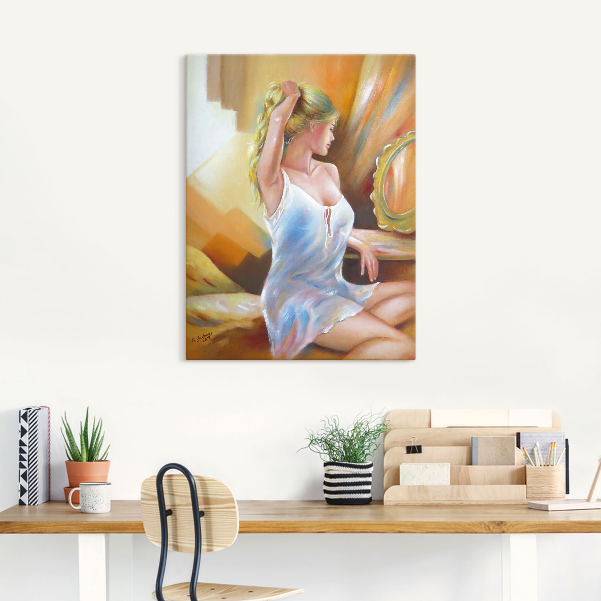 Artland Wandbild »Sexy Frau am Spiegel«, Erotische Bilder, (1 St.), als Leinwandbild, Poster in verschied. Grössen