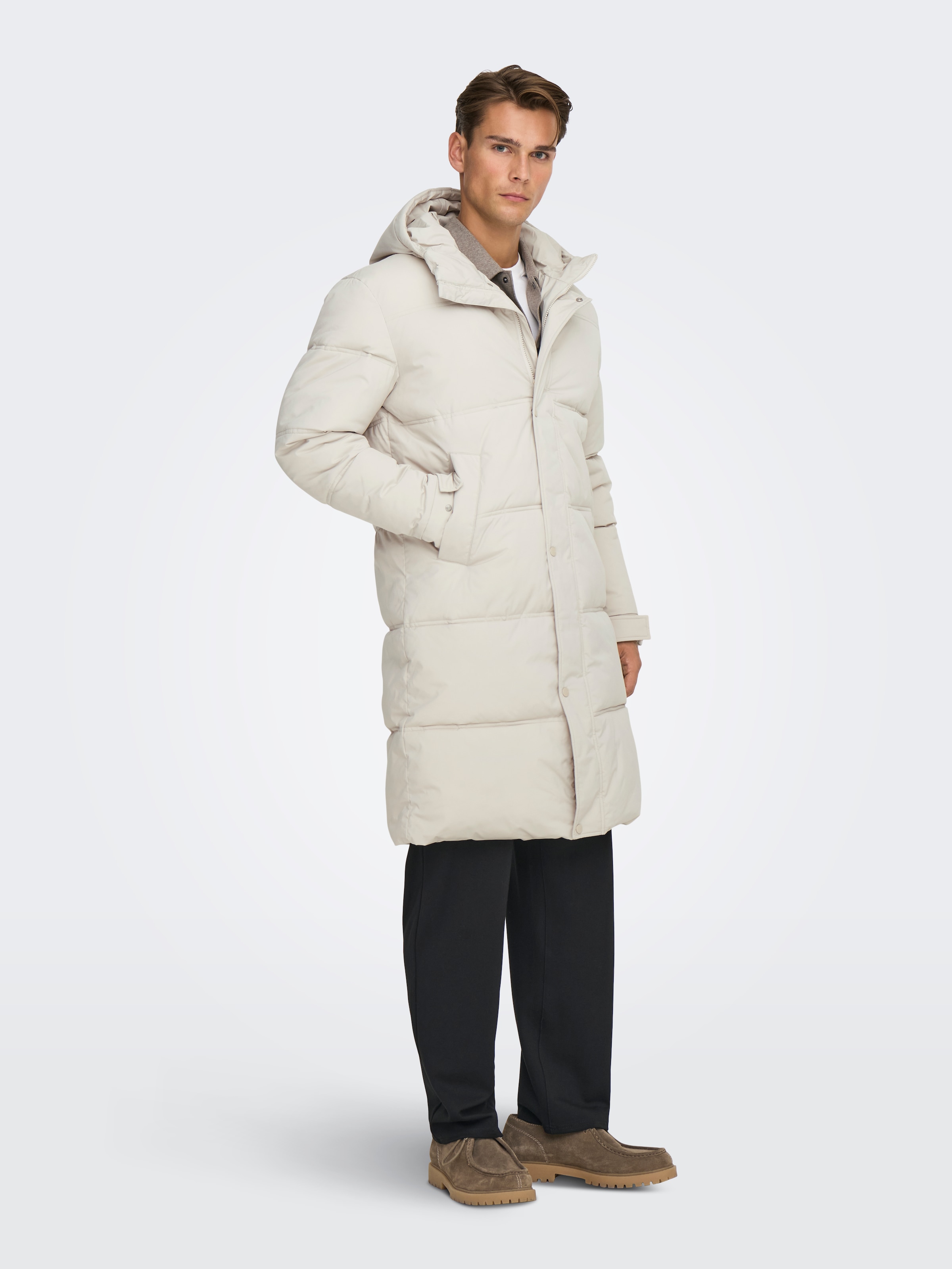 ONLY & SONS Veste matelassée »ONSSEUL LONG PUFFER OTW« mit Kapuze