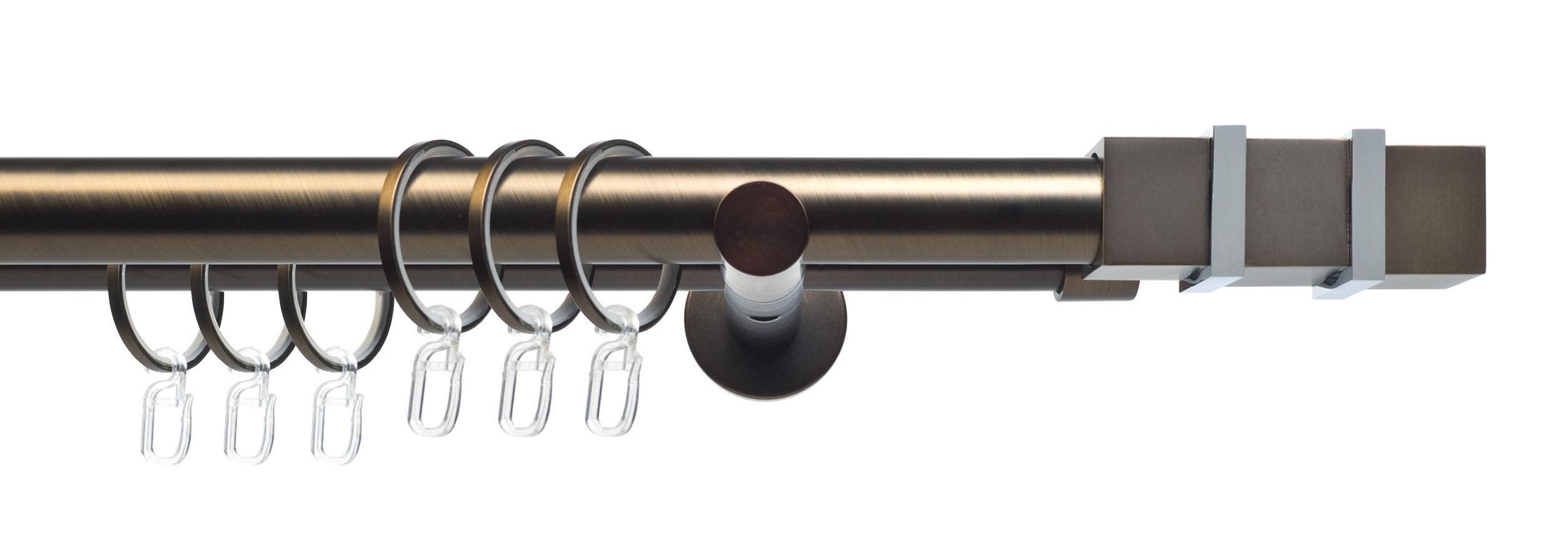 Liedeco Gardinenstange »CELQUADE01SG2L«, 2 läufig-läufig, Fixmass, 2-läufig im Fixmass Ø 25/20 mm