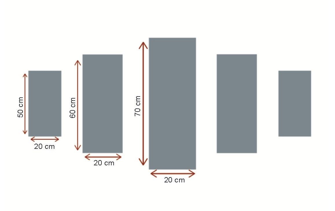 Wandbild »Wallxpert World 5 Teile 105 x 70 cm«, Weltkarte