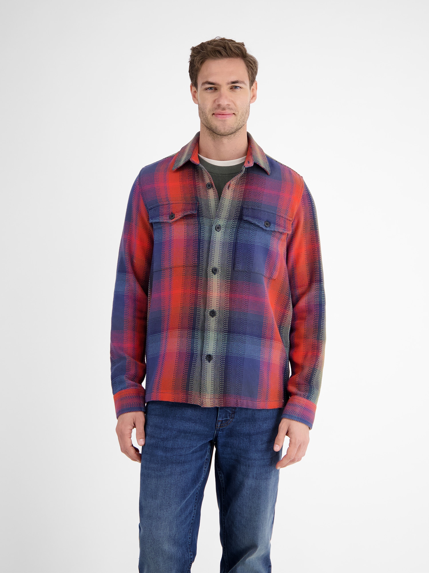 Image of LERROS Karohemd "Hemdjacke im Holzfällerstil, robust, lässig, zeitlos"