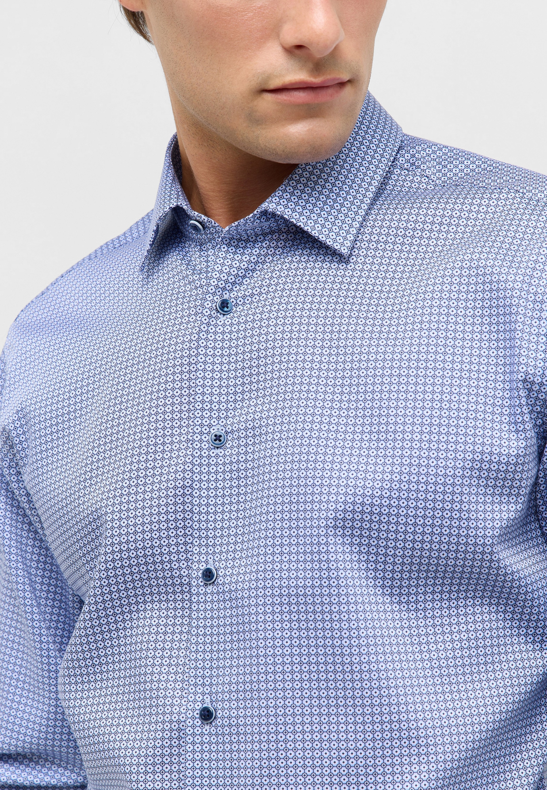 Eterna Langarmhemd »SLIM FIT« NON IRON (bügelfrei)