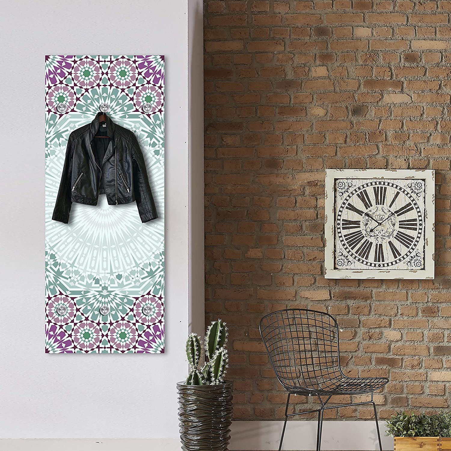 Image of queence Garderobenleiste "Aurelia" mit 6 Haken, 50 x 120 cm