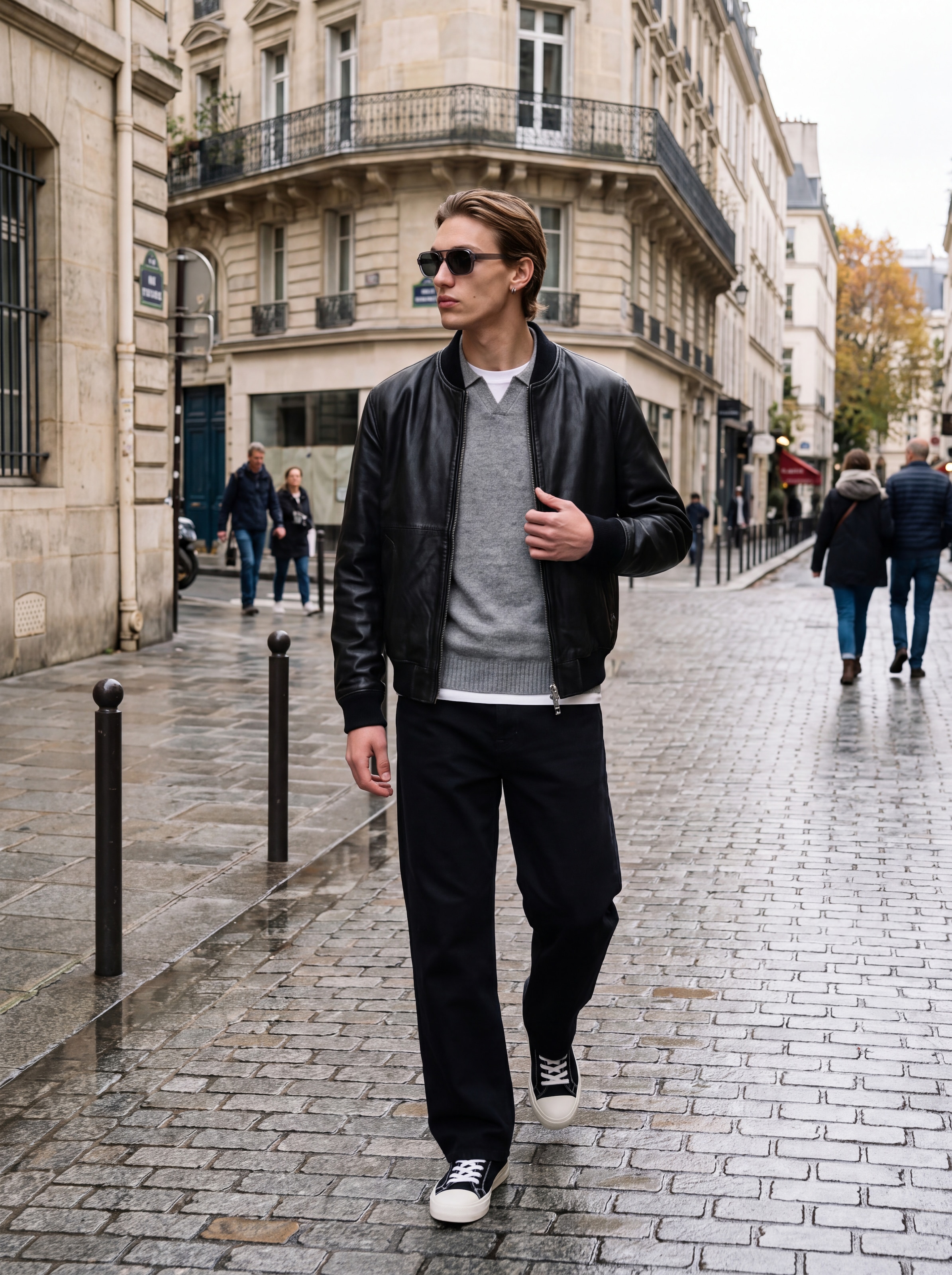 Jack & Jones Polokragenpullover »JJESOHO OLLIE KNIT SPLIT NECK SN« Materialmix, regular fit
