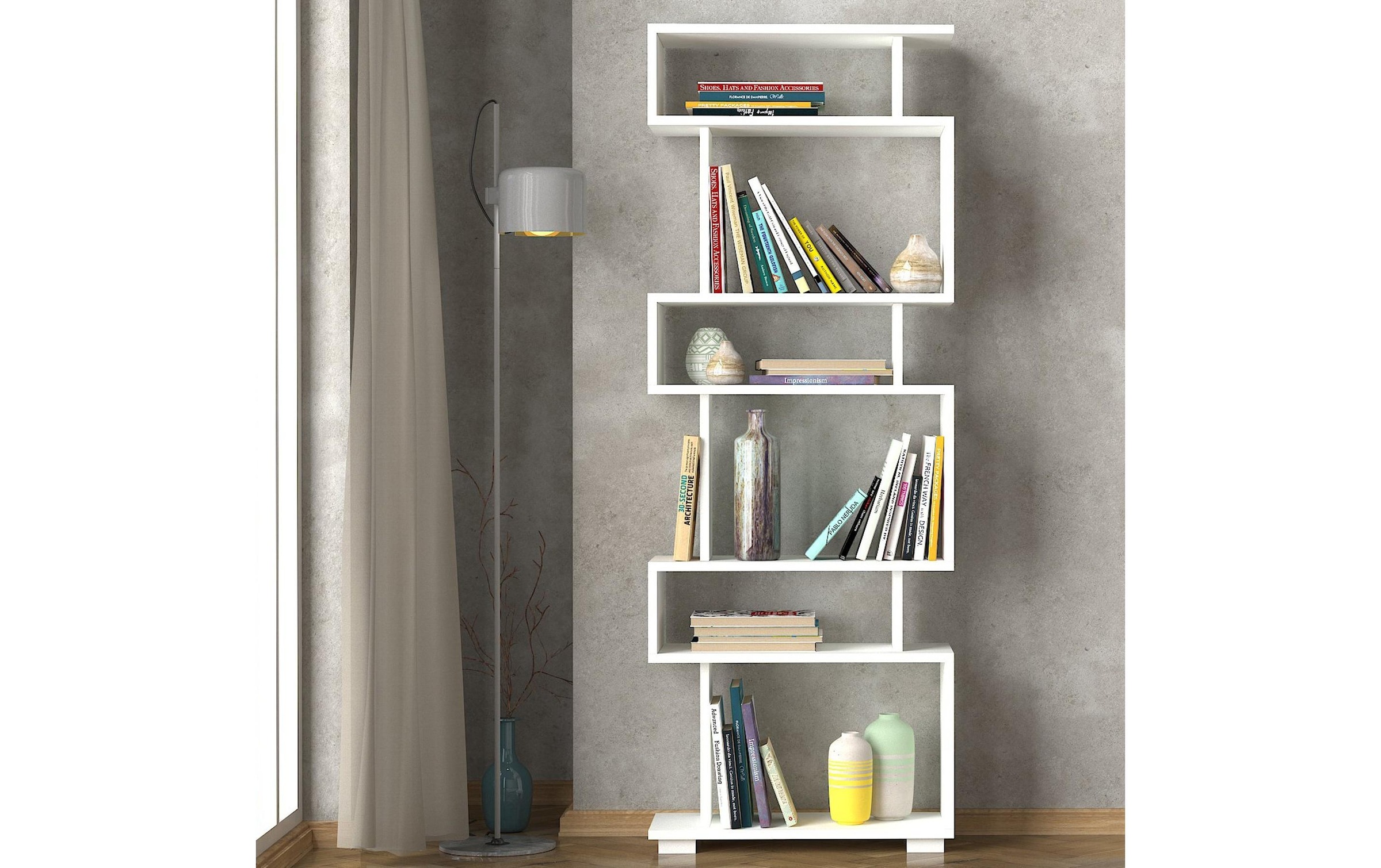 WOODY FASHION Étagère »Blok 60 x 165 x 45065 cm, Weiss«