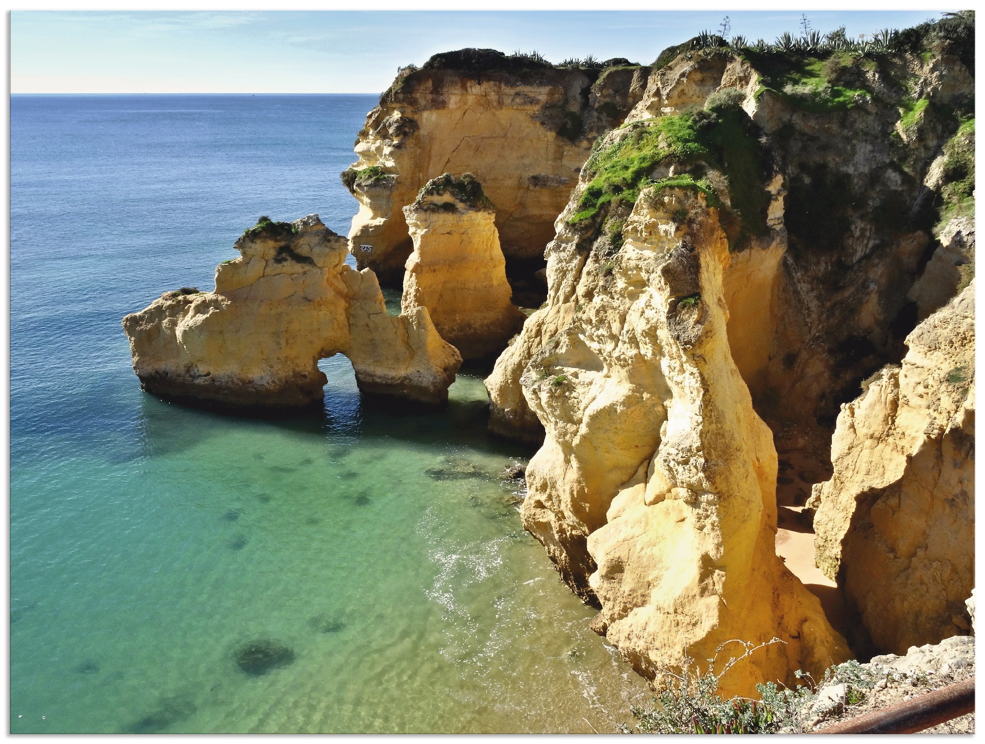 Image of Artland Wandbild »Felsalgarve bei Silves«, Küste, (1 St.), in vielen Grössen & Produktarten - Alubild / Outdoorbild für den Aussenbereich, Leinwandbild, Poster, Wandaufkleber / Wandtattoo auch für Badezimmer geeignet bei Ackermann Versand Schweiz