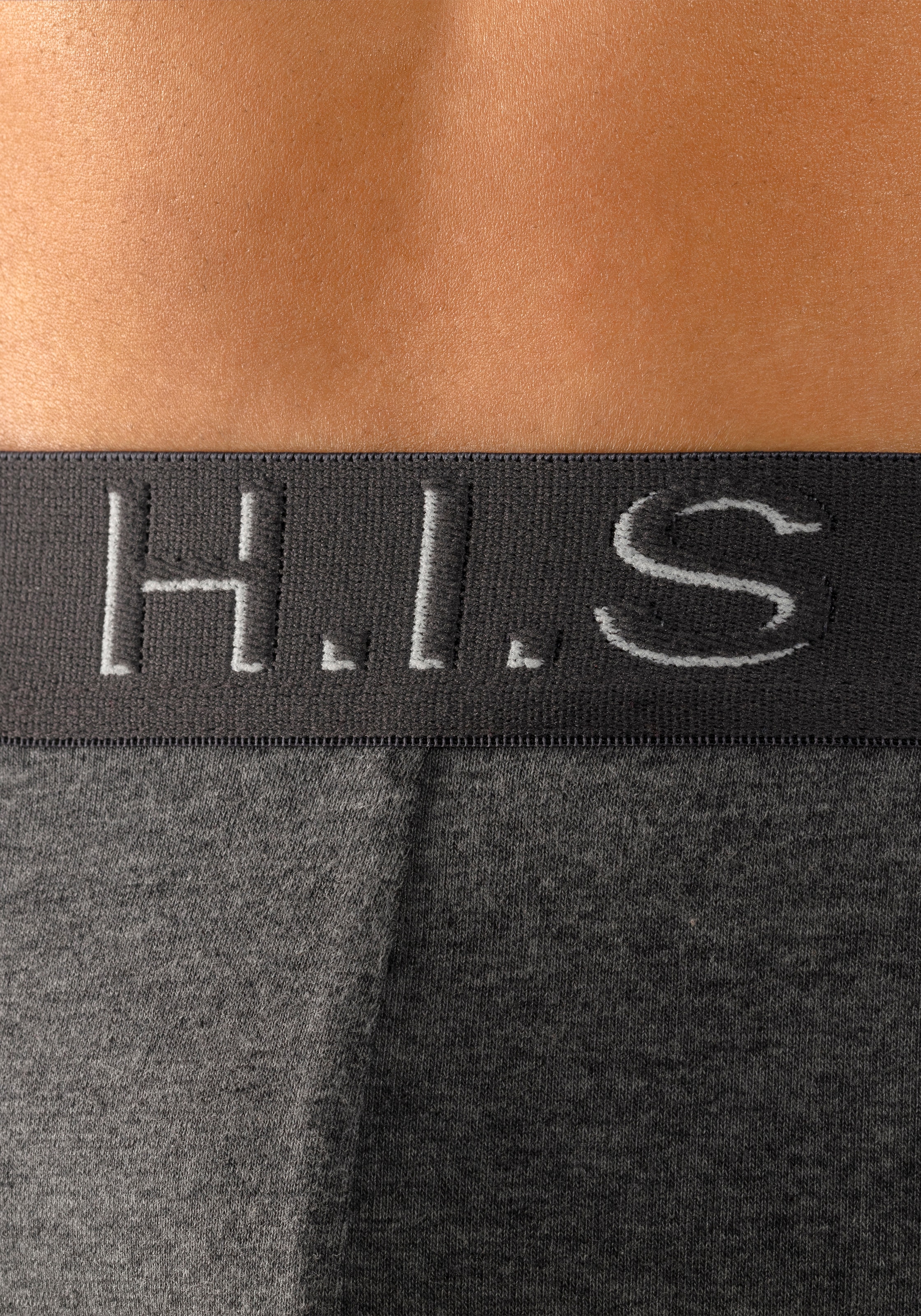 H.I.S Hipster, (Packung, 5 St.), Boxershorts am Webbund mit Logoschriftzug mit 3D Effekt