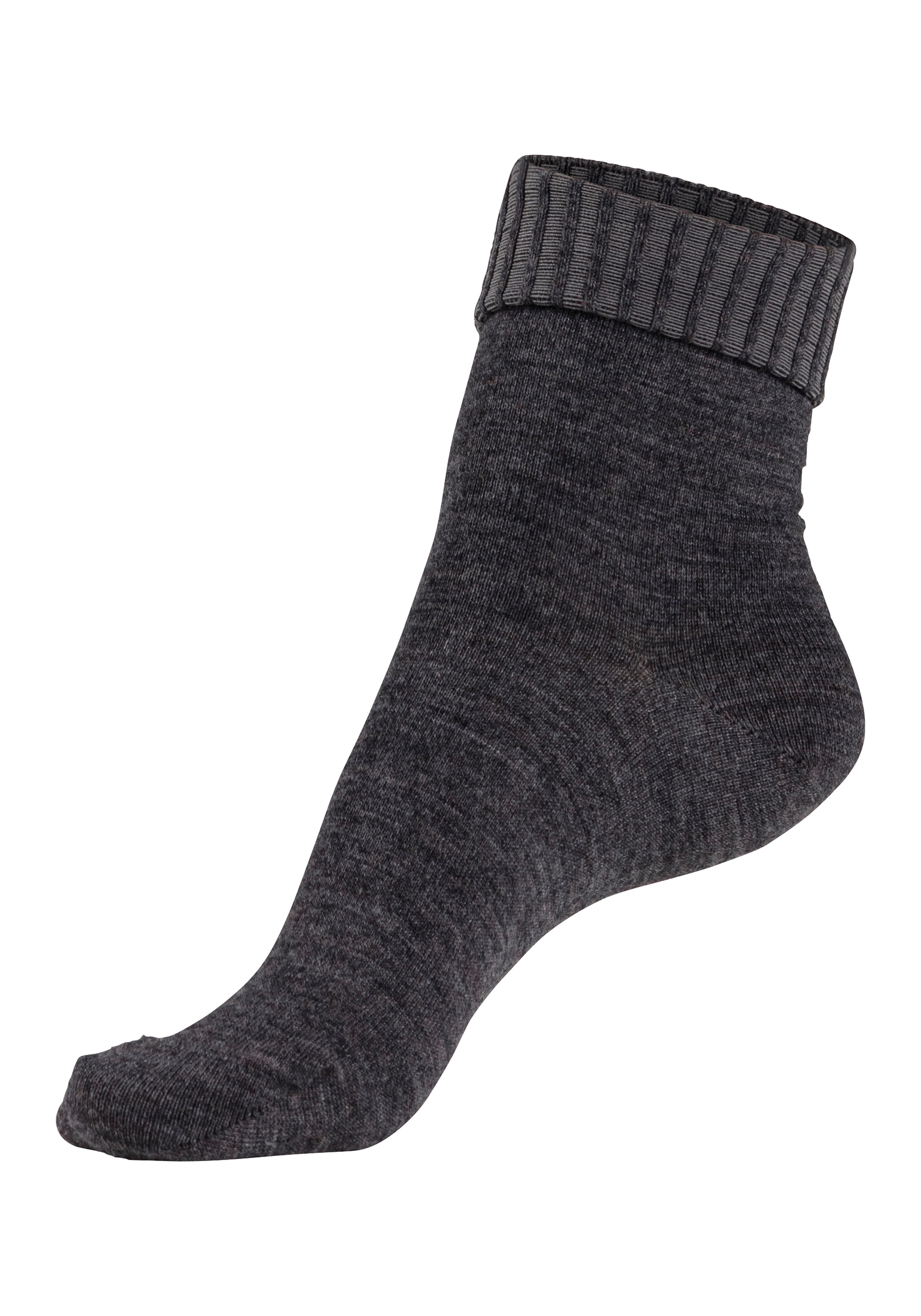 Lavana Umschlagsocken, (Packung, 3 Paar), fein gestrickt mit 53% Wolle