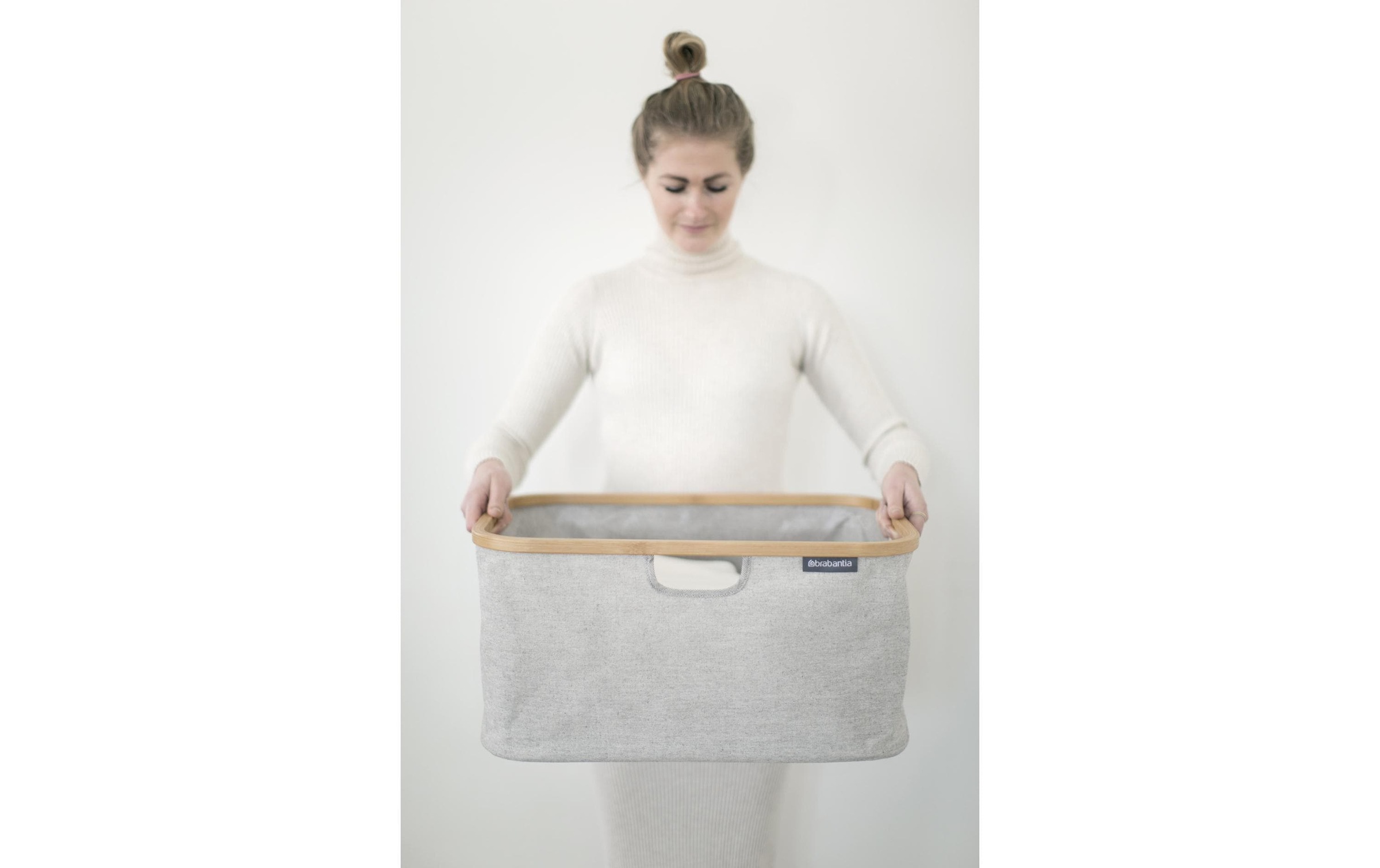 Brabantia Wäschekorb »Linn Grau, 40 l«, Holzart: Bambus (China)