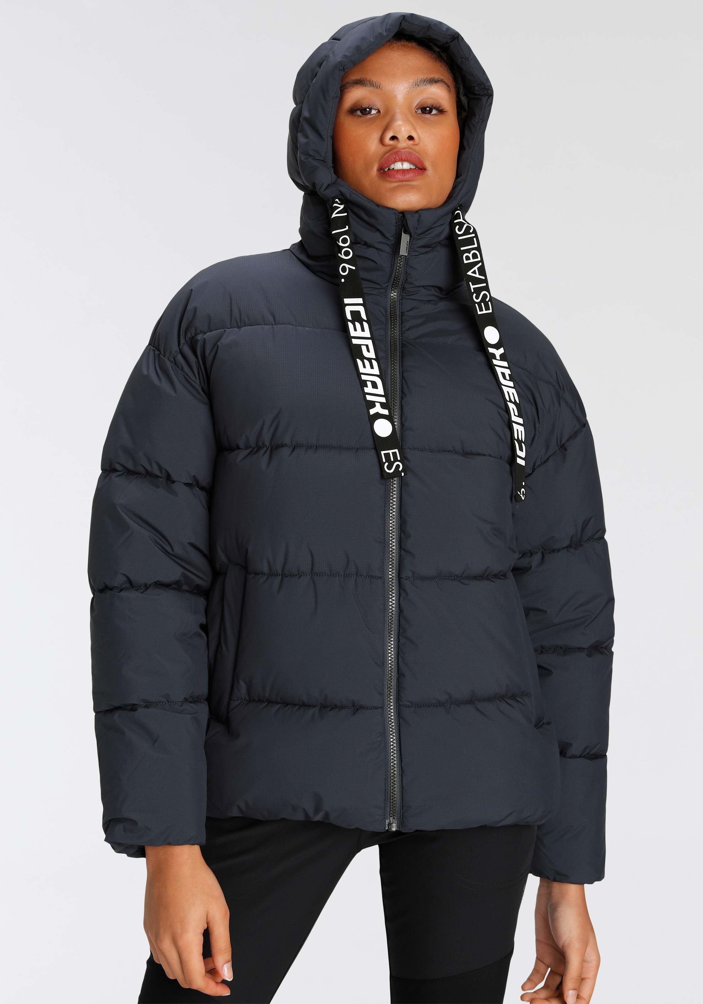 Image of Icepeak Steppjacke "VACHA" mit Kapuze mit Kapuze und Kordelzug, mit Eingrifftaschen, mit Reissverschluss