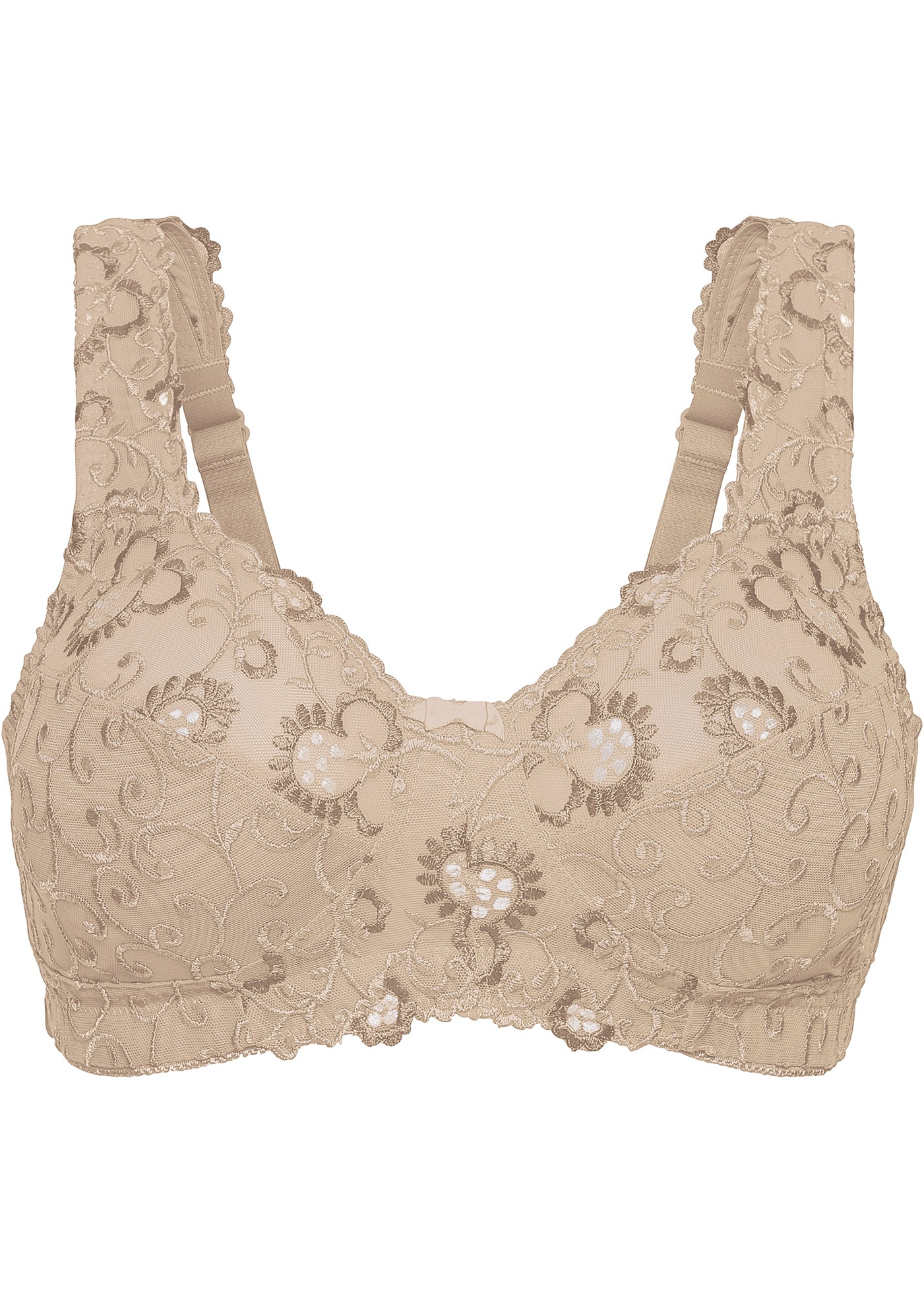bonprix Soutien-gorge emboîtant sans armature, avec fermeture à crochets et œillets, uni,