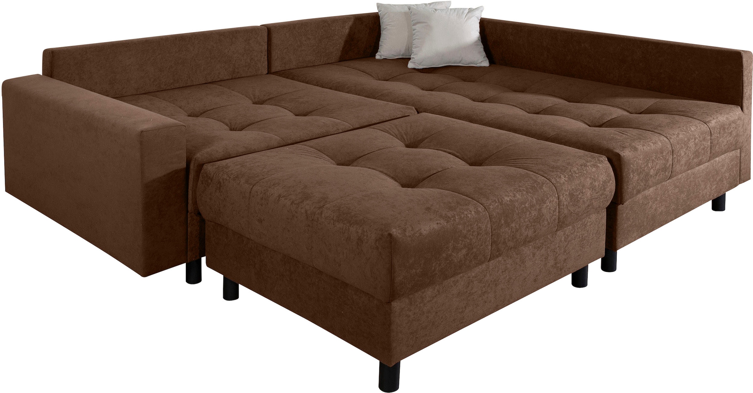COLLECTION AB Ecksofa »Antonia L-Form, B: 215 cm« Ecksofa, Rückenkissen, ottomane beidseitig montierbar, Bonnelfederkern