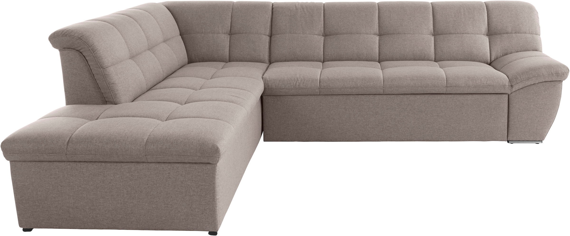 DOMO collection Ecksofa »Lagoa L-Form«, wahlweise mit Bettfunktion, frei im Raum stellbar, grosse Farbvielfalt