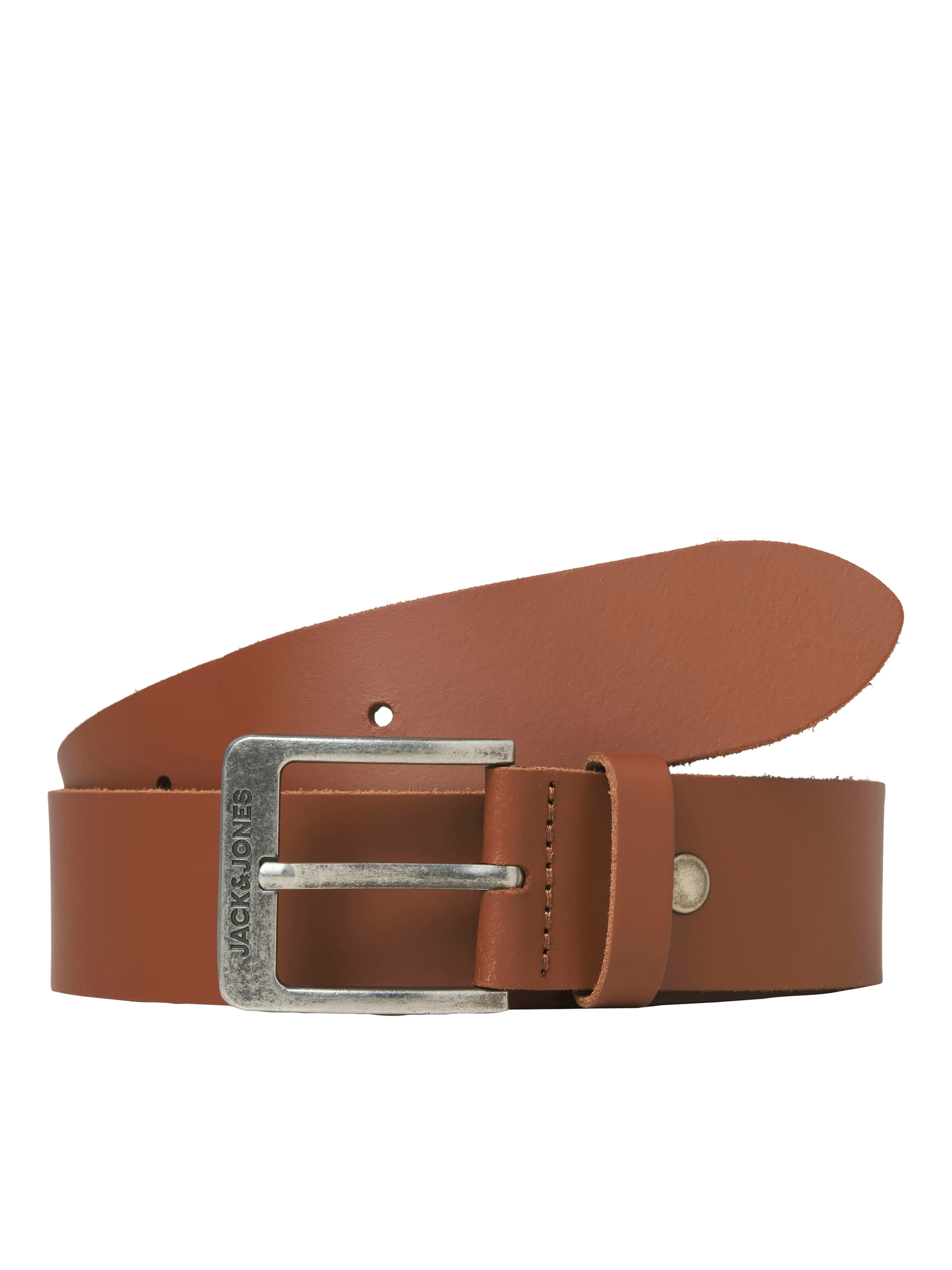 Jack & Jones Ceinture en cuir »JACBRAGA LEATHER BELT SN« mit silberner Schliesse