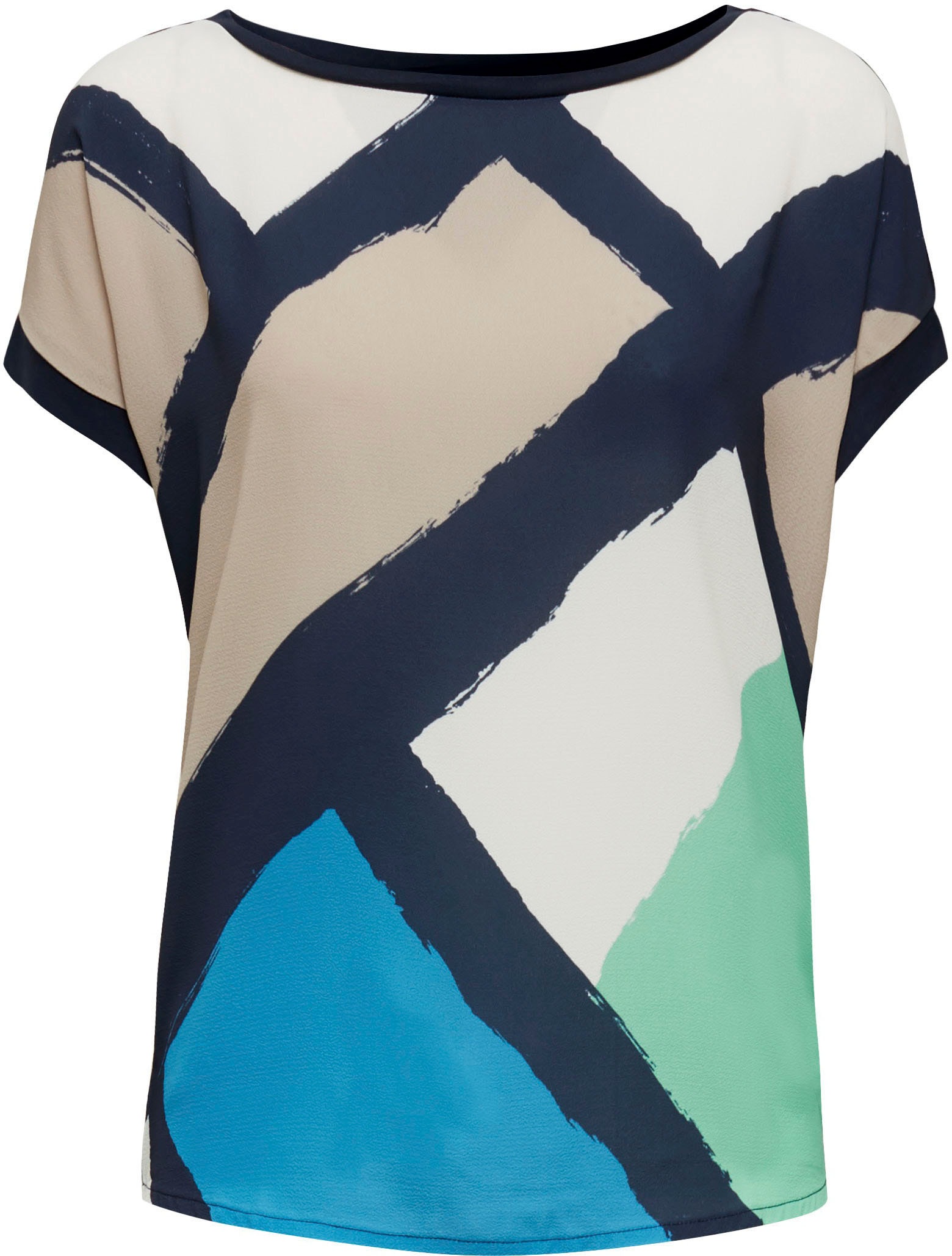 Image of Esprit Collection Blusenshirt, aus Material-Mix im Color-Blocking-Look bei Ackermann Versand Schweiz