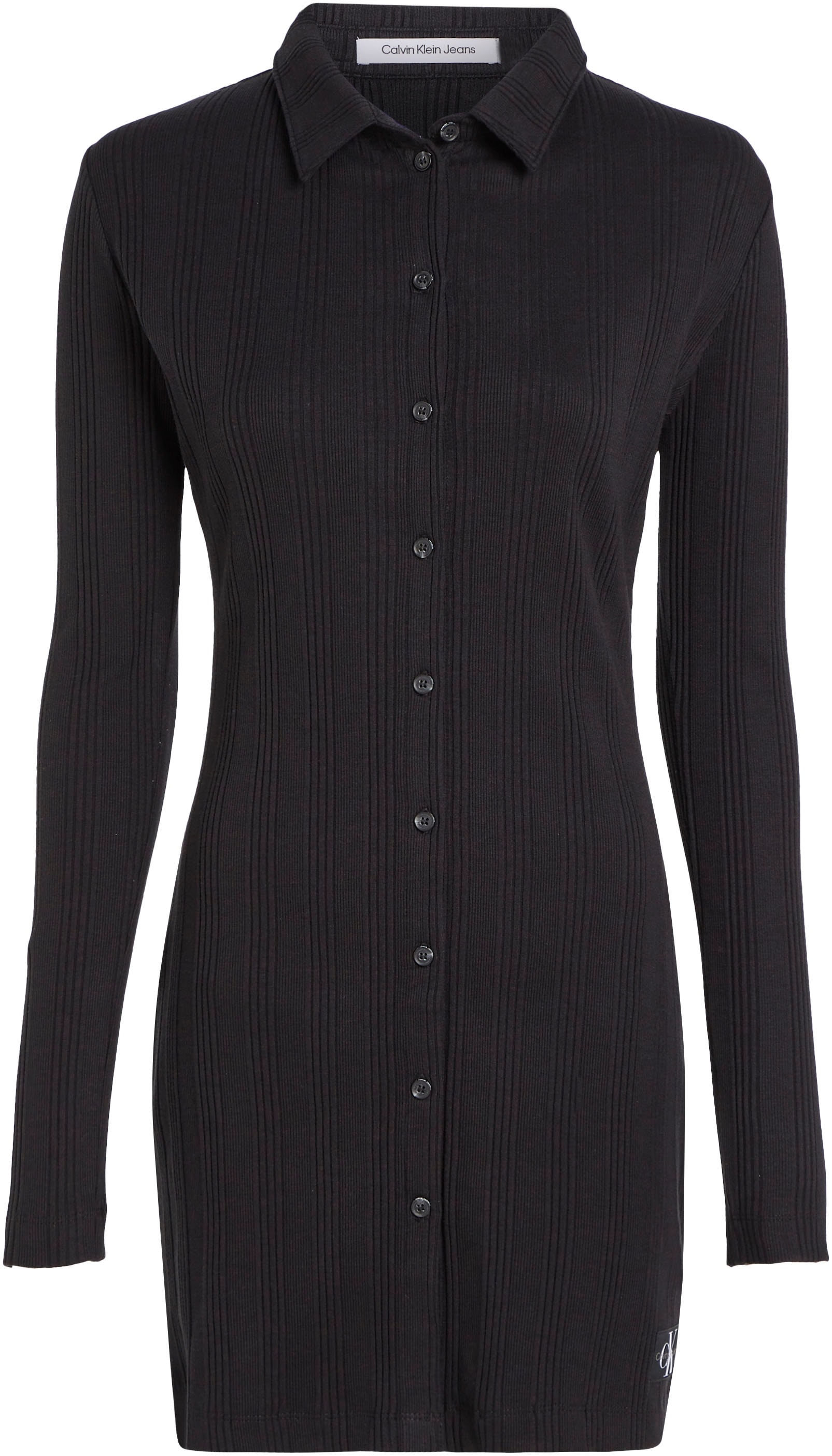 ♕ Calvin Klein Jeans Shirtkleid »BADGE ELONGATED RIB SHIRT DRESS«  versandkostenfrei auf