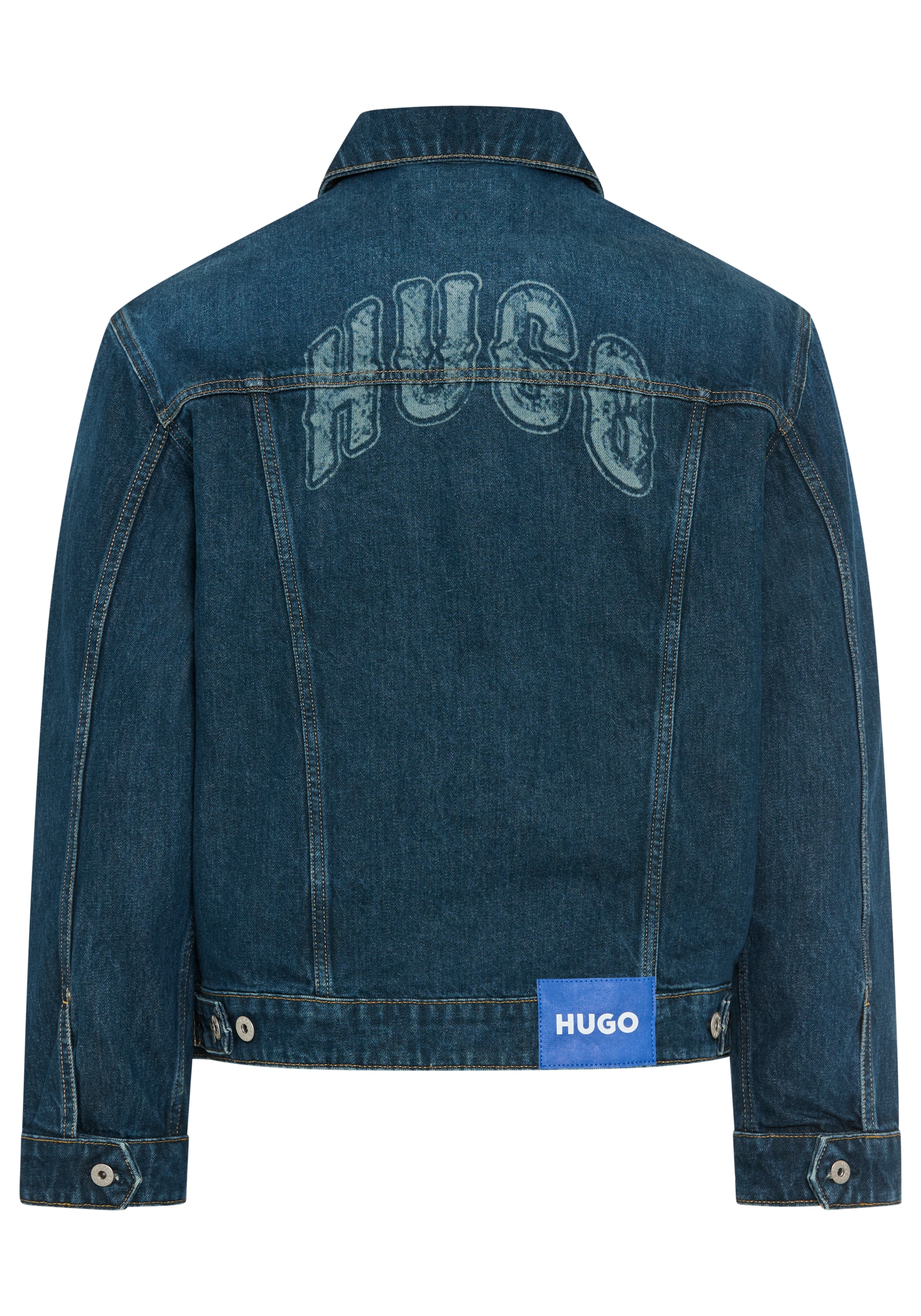 HUGO Jeansjacke »Dex« Regular Fit, Used-Effekte