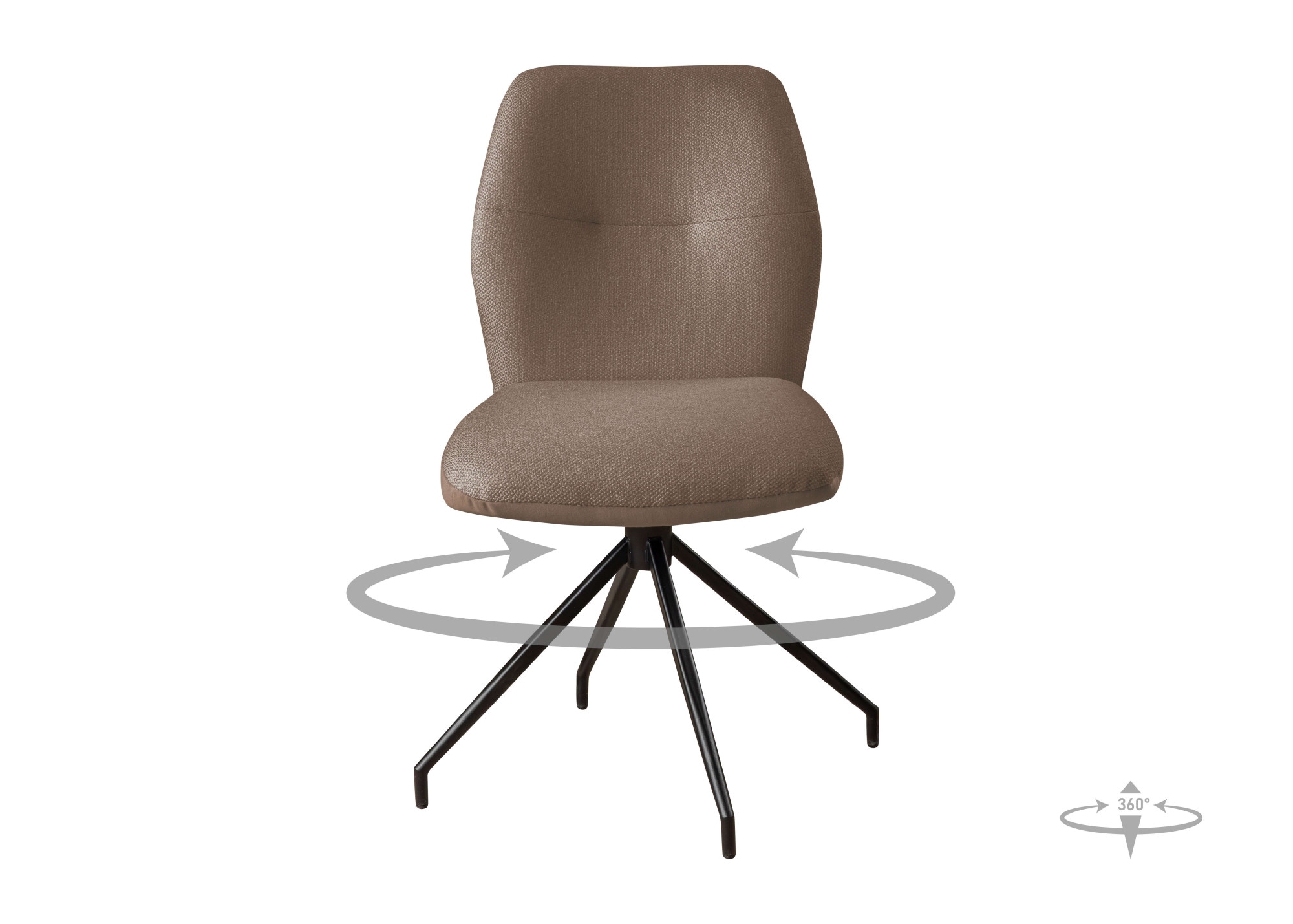 GOODproduct Drehstuhl »Bruna Esszimmerstuhl,Polsterstuhl, Küchenstuhl, 4-Fussstuhl« () 360° drehbar, mit automatischer Rückstellung, 2-Stoff-Design