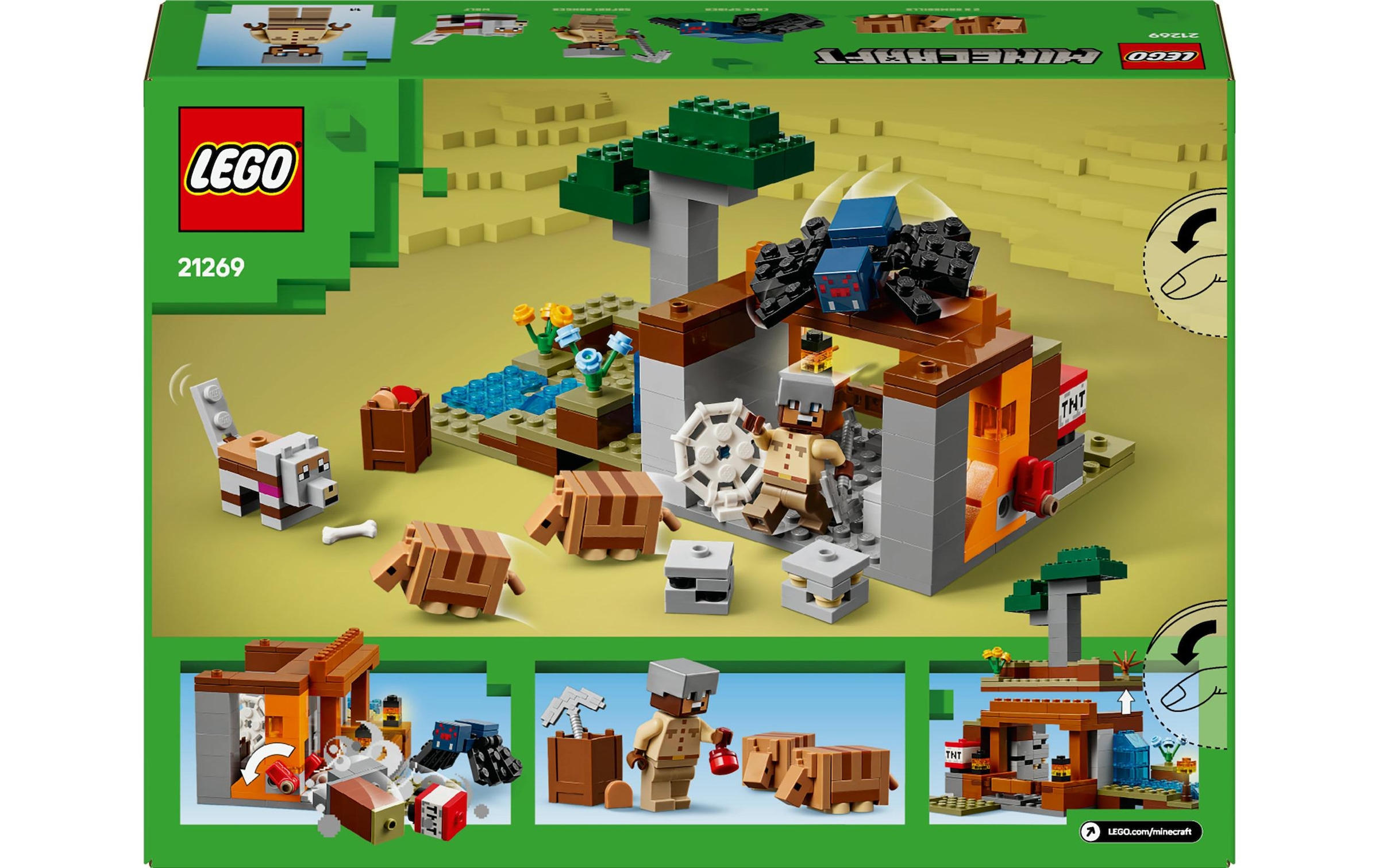 LEGO® Spielbausteine »Minecraft Die Expedition zur Gürteltiermine 21269«, (247 St.)
