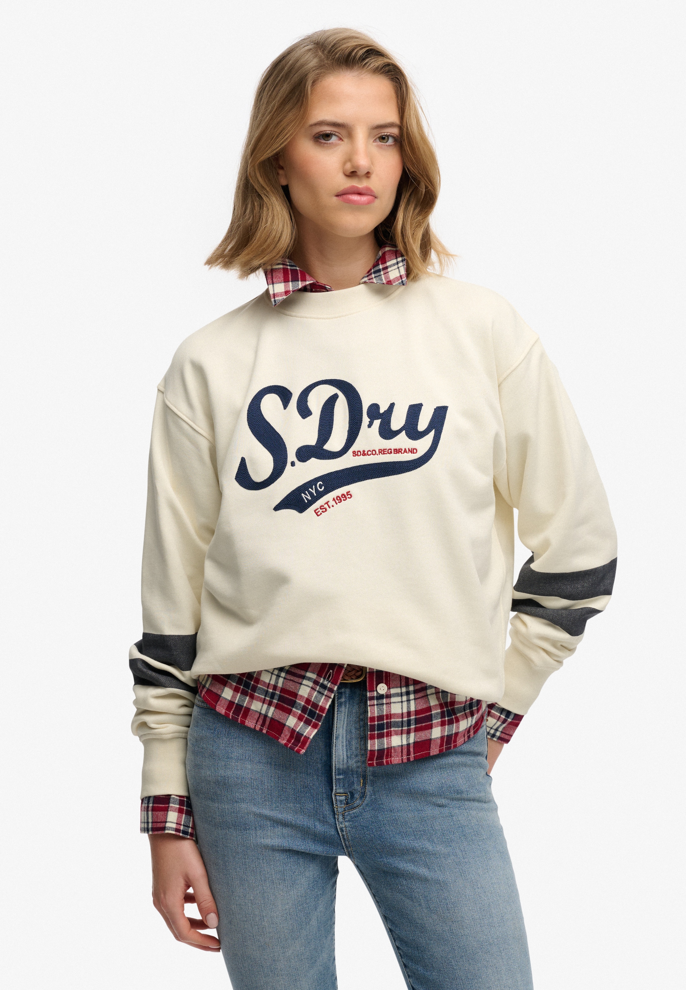 Image of Superdry Sweatshirt "VARSITY SCRIPT LOOSE CREW"
