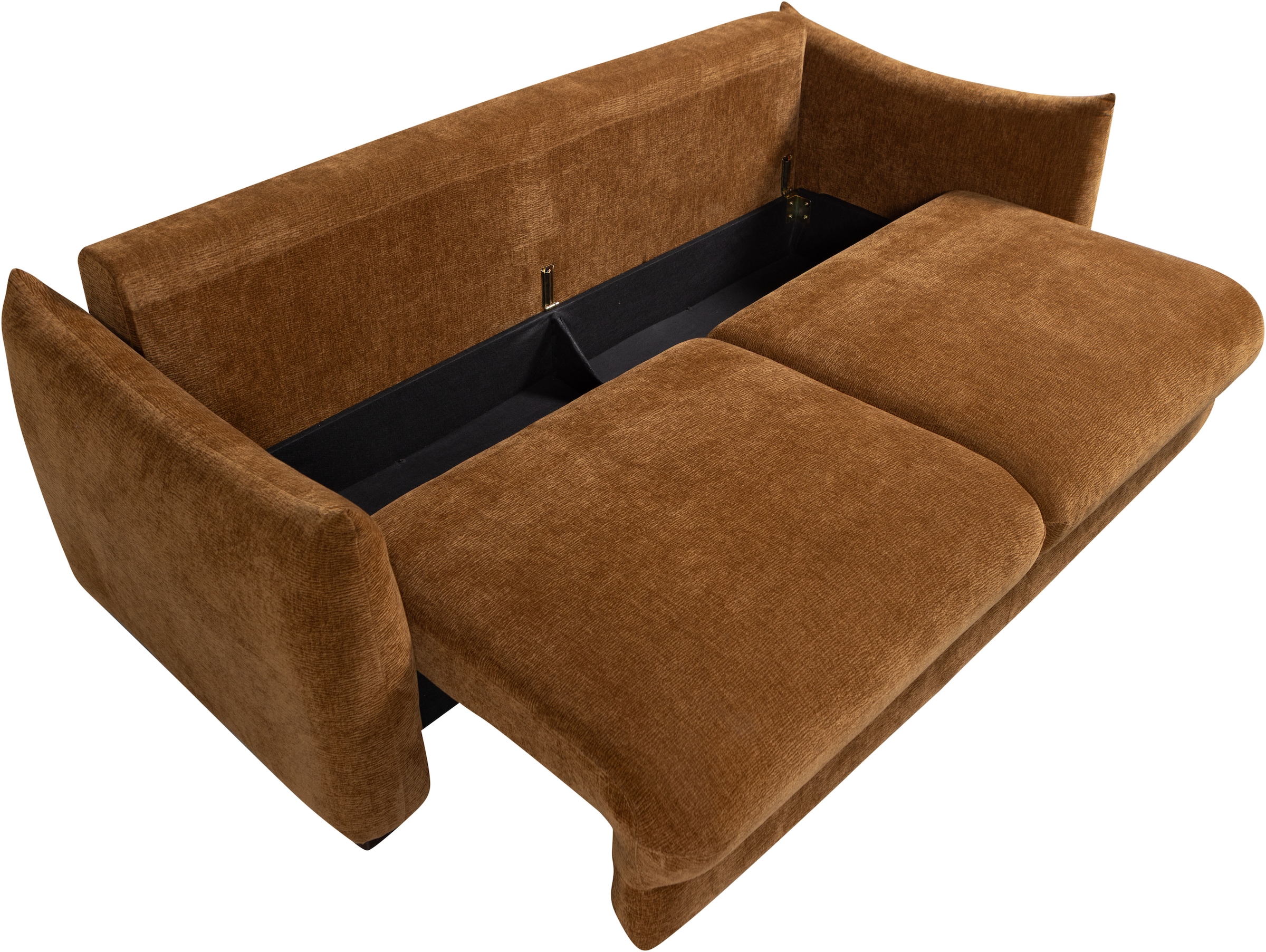WOOOD Schlafsofa »Jonne Strukturbezug mit Schlaffunktion, H 92 x B 233 x T 105 cm« Tragkraft 220 kg, Sitzbreite 192 cm, Geringe Verschleissfestigkeit