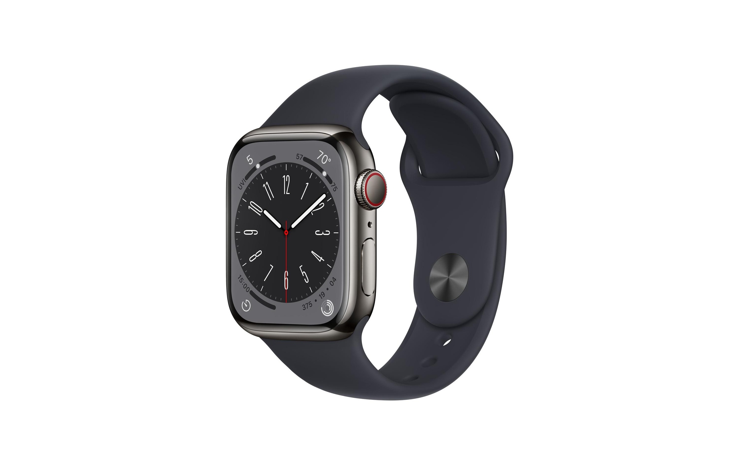 Image of Apple Smartwatch »S8, 41mm Graphite St. Steel Cell«, (Watch OS MNJJ3FD/A) bei Ackermann Versand Schweiz