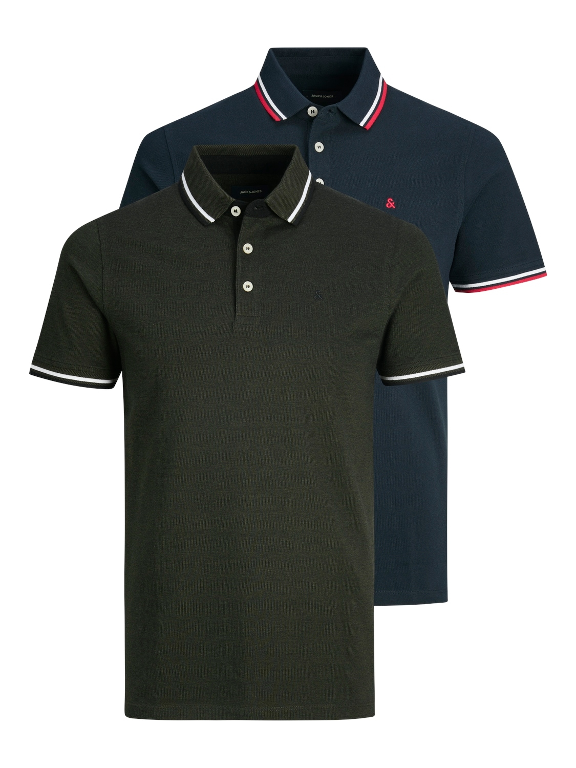 Jack & Jones Poloshirt »JJEPAULOS POLO SS 2PK MP NOOS«, (Packung, 2 tlg., 2er-Pack)