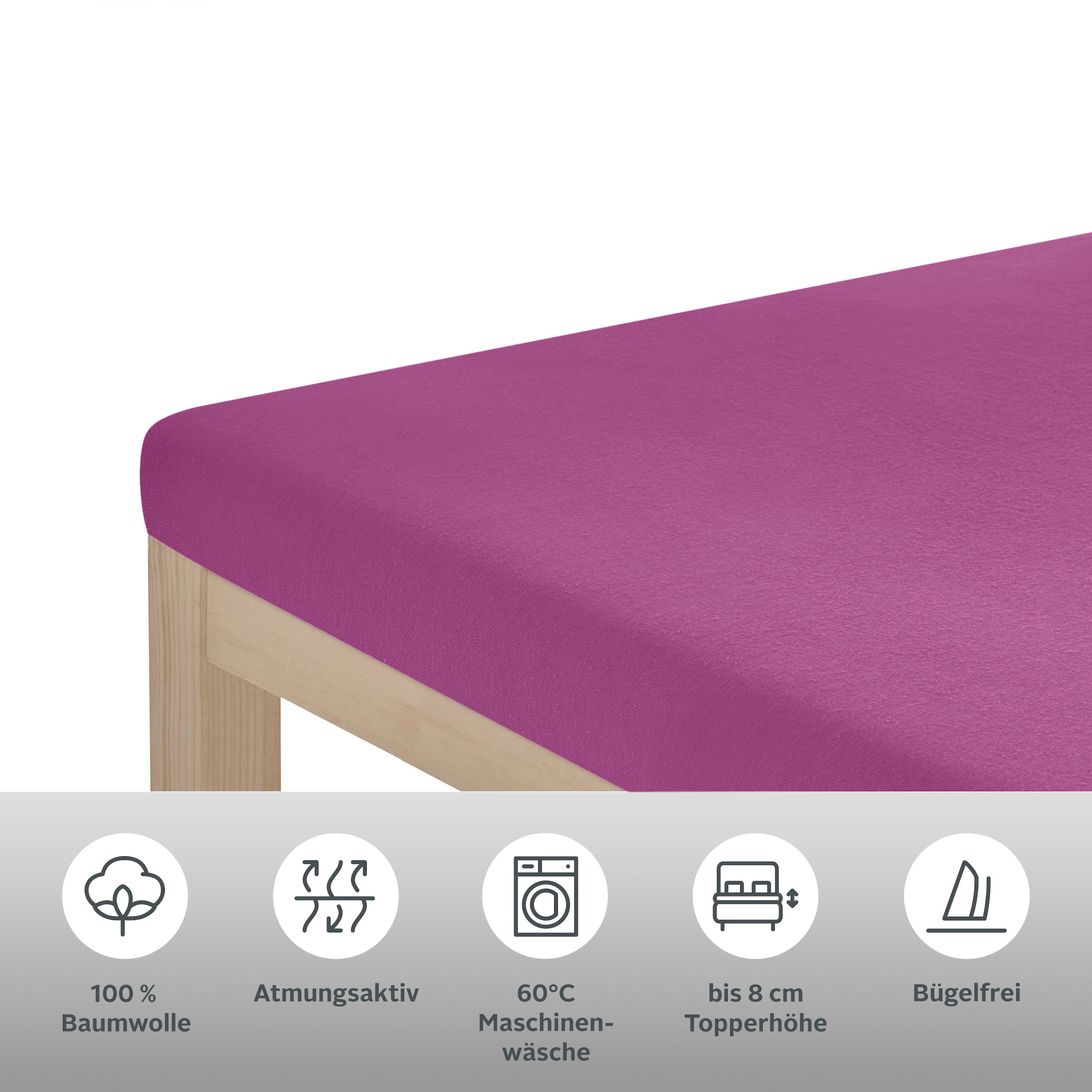 GOODproduct Draps de lit »Physalis Topper COMFORT« jusqu’à 10 cm de hauteur, drap de lit, drap, en qualité Comfort & Premium