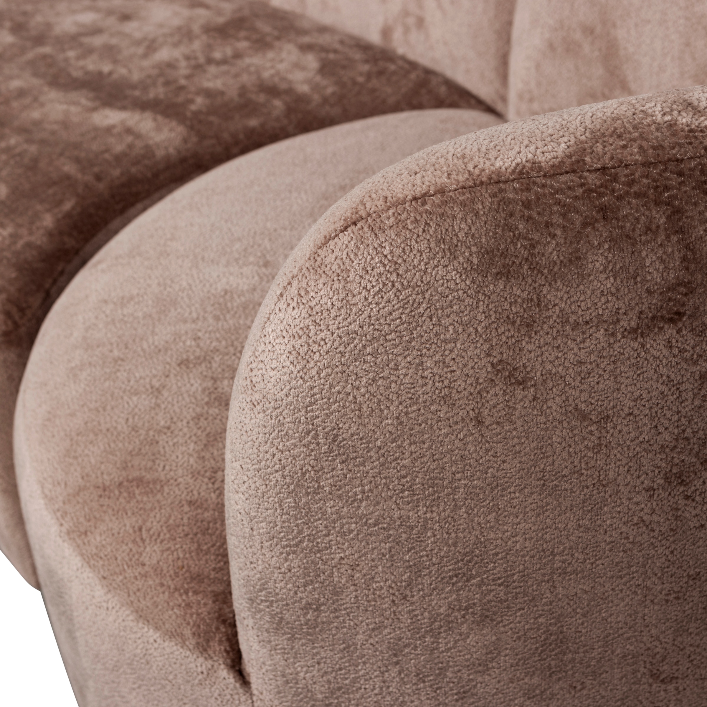 WOOOD Fauteuil pivotant »Popular Chenille-Bezug mit Drehmechanismus H 72 x B 81 x T 80 cm« Capacité de charge 100 kg, multiplex pin, résistance maximale à l'usure