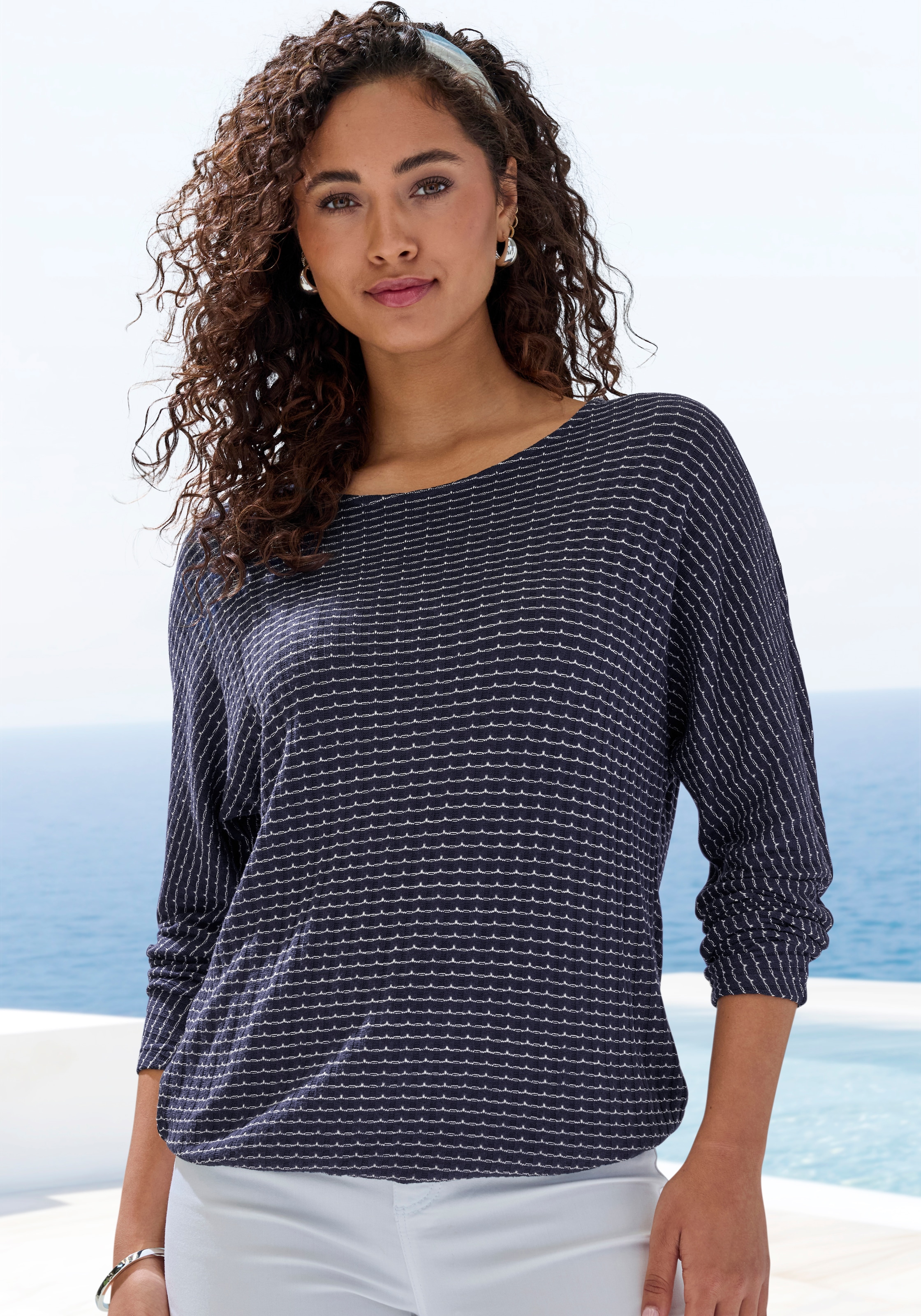 Vivance Langarmshirt »aus strukturierter Strickqualität« aus strukturierter Strickqualität