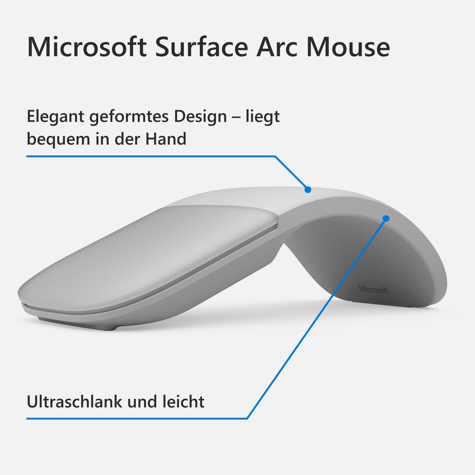 Microsoft Maus »Microsoft Surface Arc Mouse CZV-00066«, Bluetooth