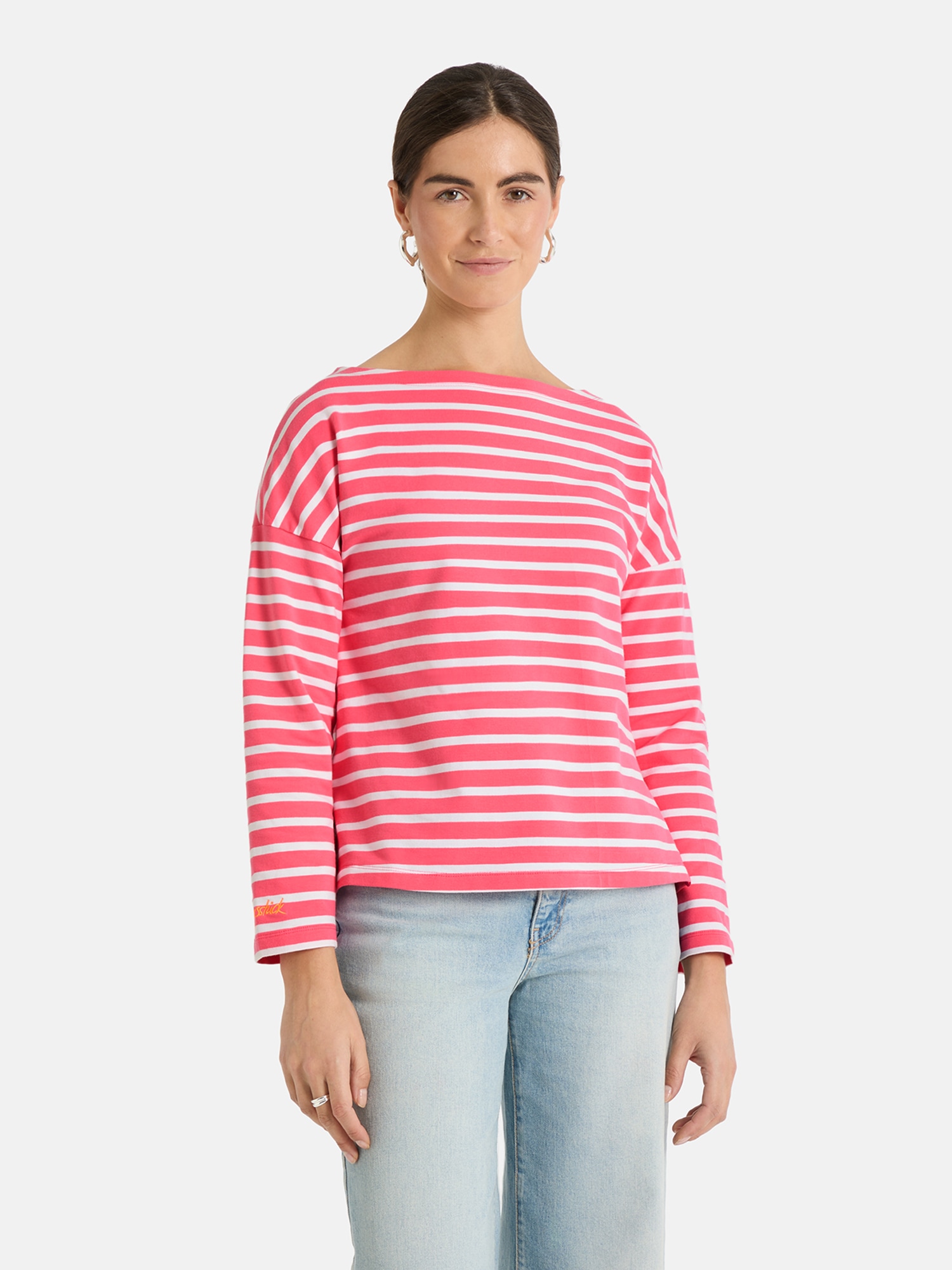 Image of Lieblingsstück Langarmshirt "StineL" mit U-Boot Ausschnitt, Streifenmuster