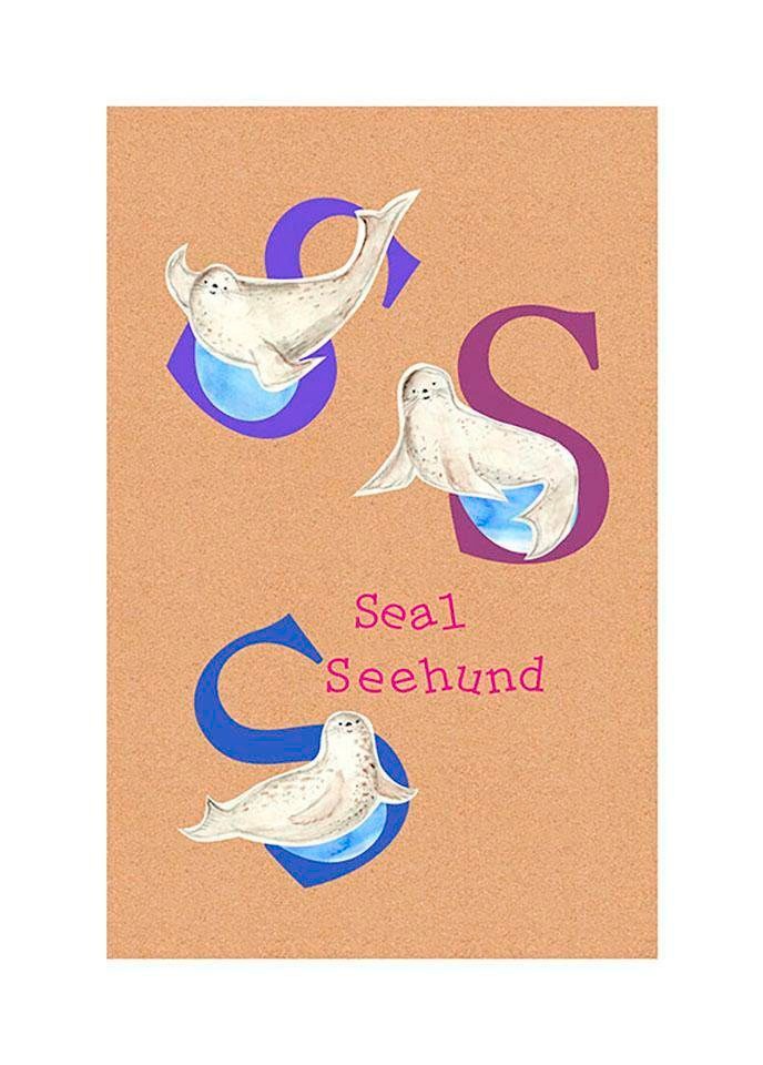 Image of Komar Poster »ABC Animal S«, Buchstaben, Höhe: 50cm bei Ackermann Versand Schweiz