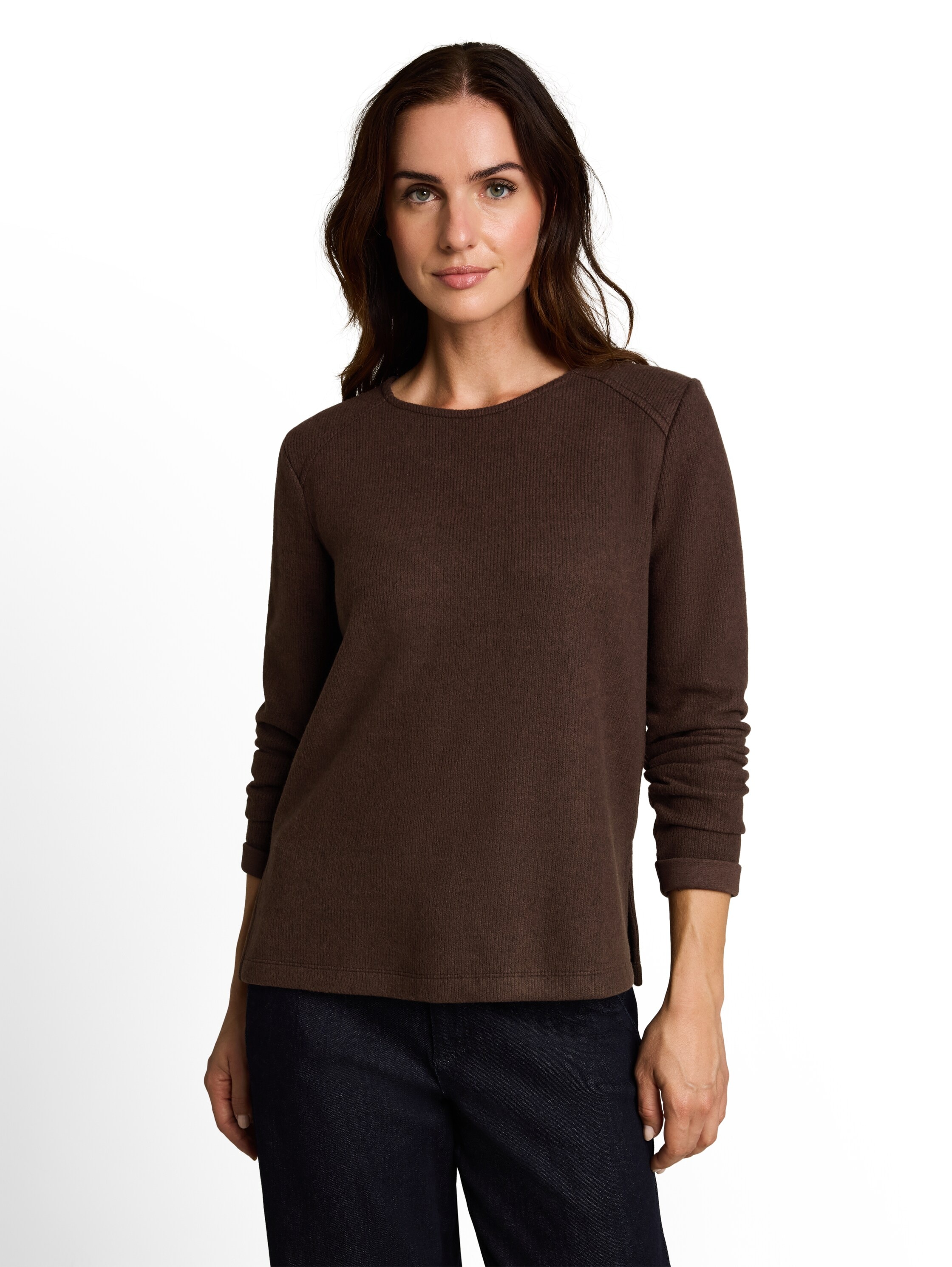 Image of TOM TAILOR Sweater, mit feiner Rippstruktur / Rollkanten / Rundhals