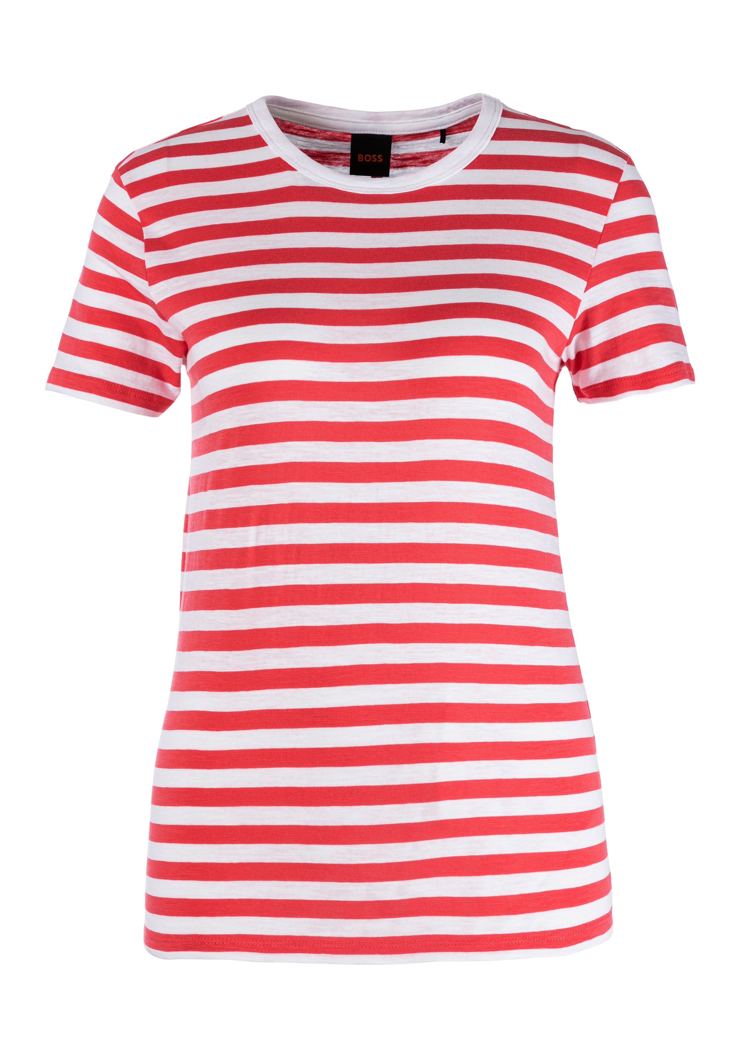 BOSS ORANGE T-Shirt »C_Esla_Striped Premium Damenmode«, im gestreiften Design-BOSS ORANGE 1