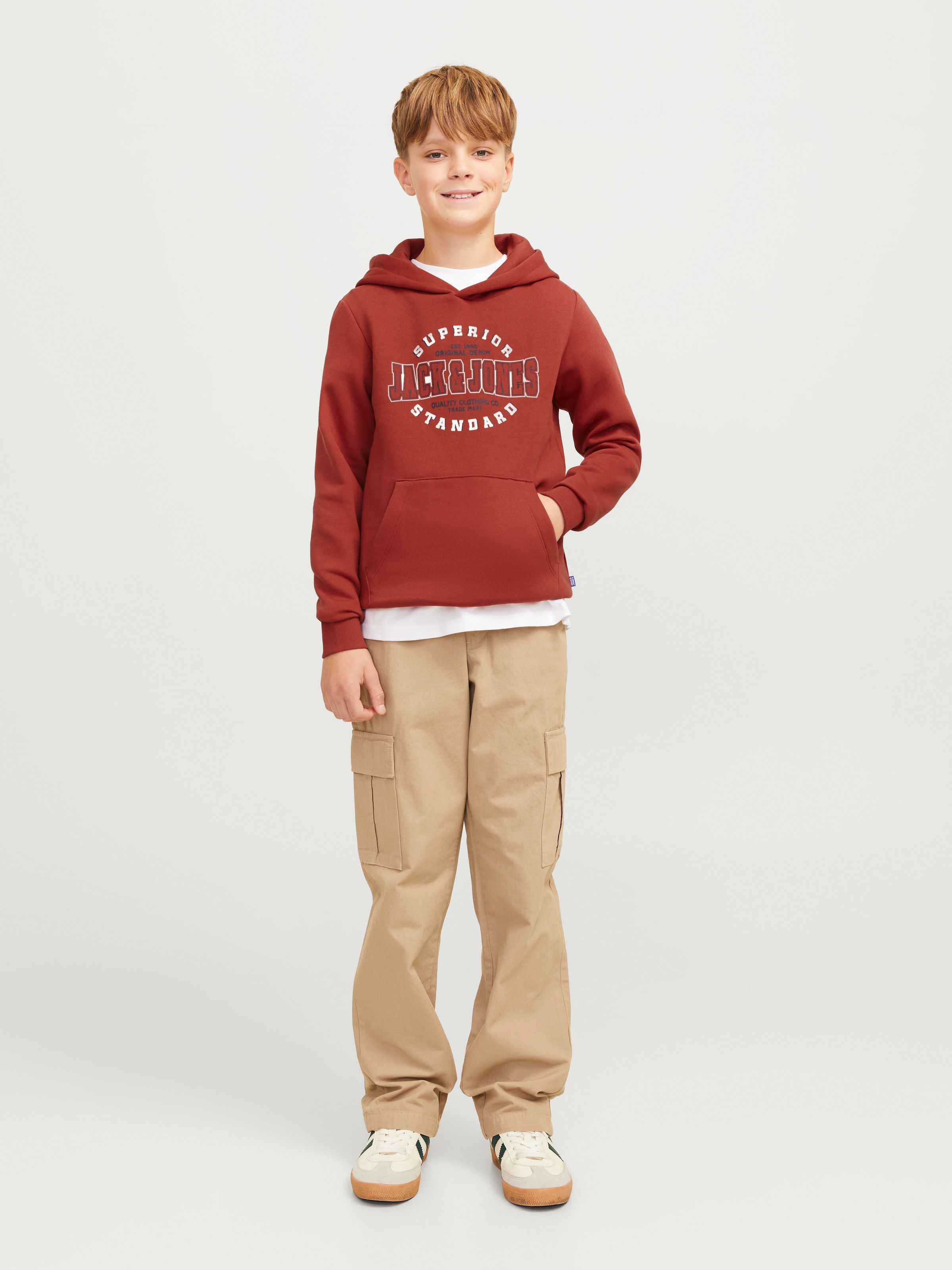 Jack & Jones Junior Kapuzensweatshirt »JJELOGO SWEAT HOOD 2 COL 24/25 NOOS JNR«