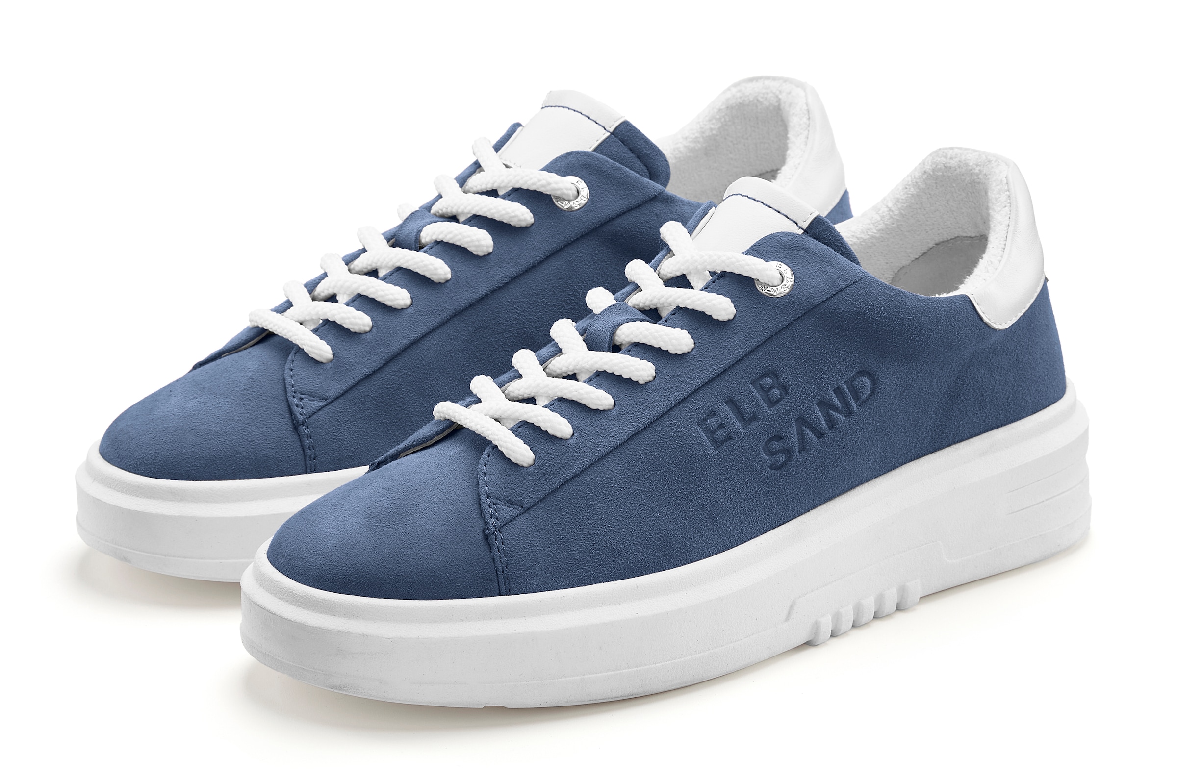 Image of Elbsand Sneaker "Schnürschuh, Turnschuh, Schnürhalbschuh, Freizeitschuh, Ledersneaker" aus Leder mit modischer Plateausohle