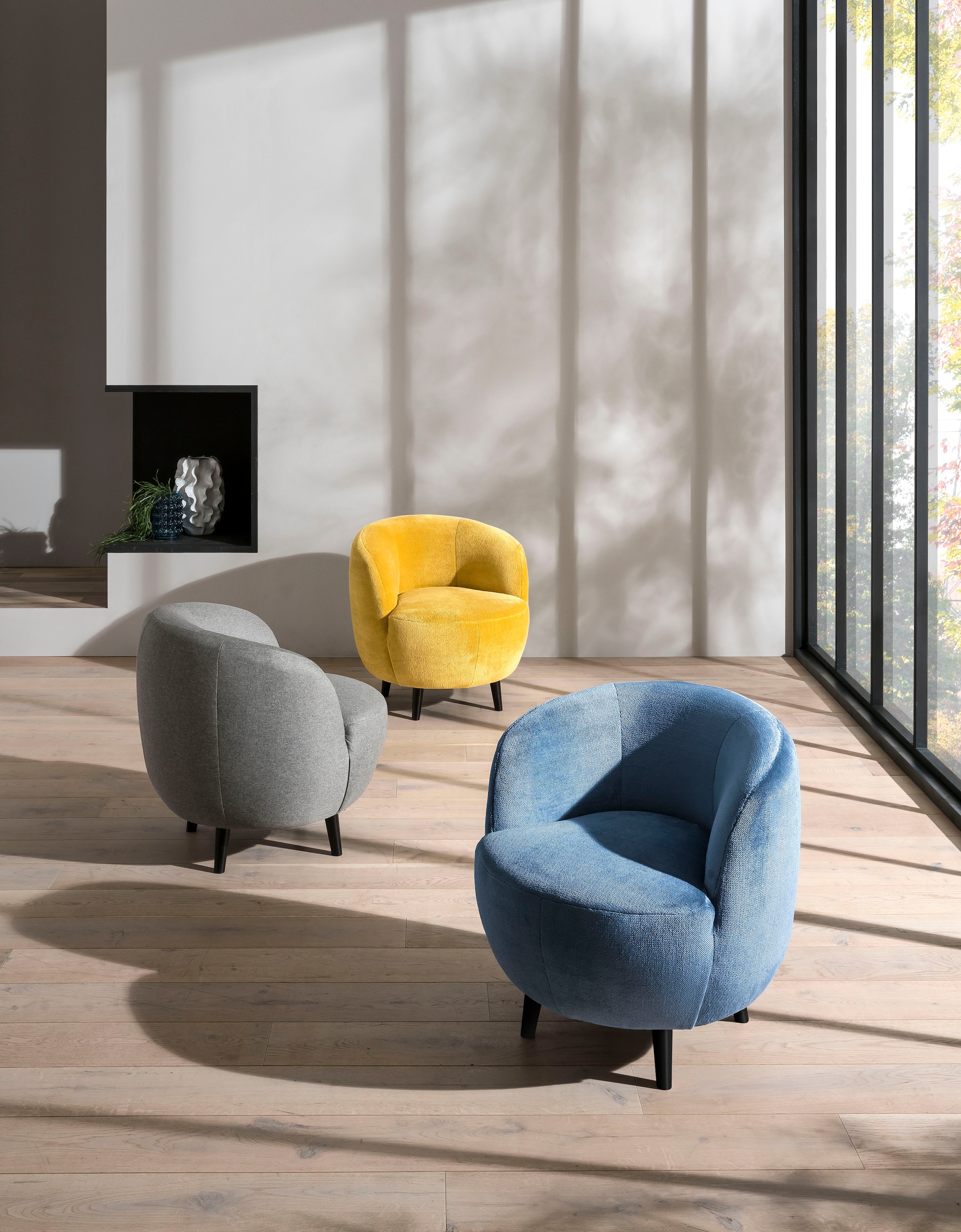 LOOKS by Wolfgang Joop Sessel »LOOKS XIV«, runde Form, perfekt für jeden Wohnraum als Einzelstück