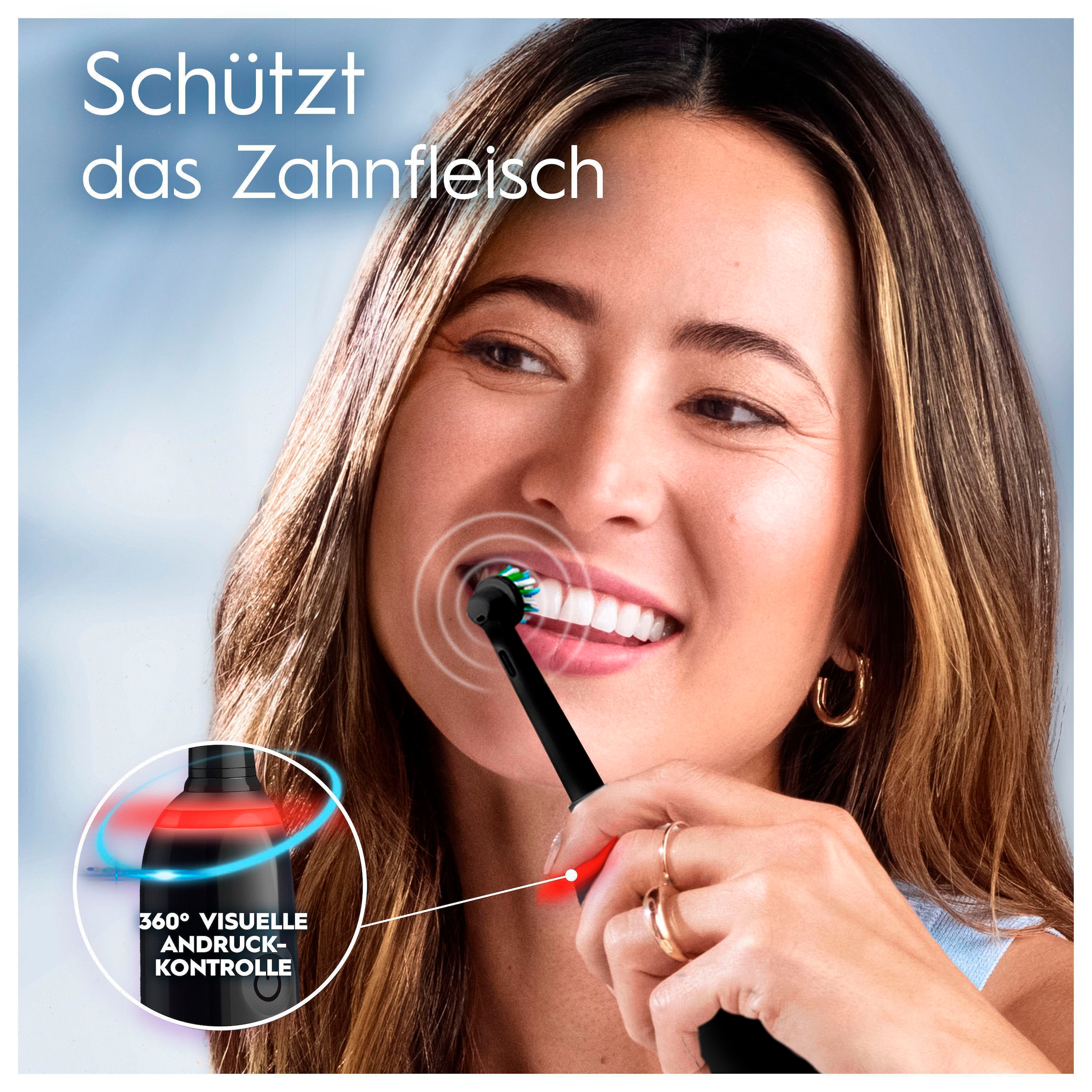 Oral-B Elektrische Zahnbürste »Pro 3 3900« 3 Stk. Aufsteckbürsten Doppelpack 3 Putzmodi