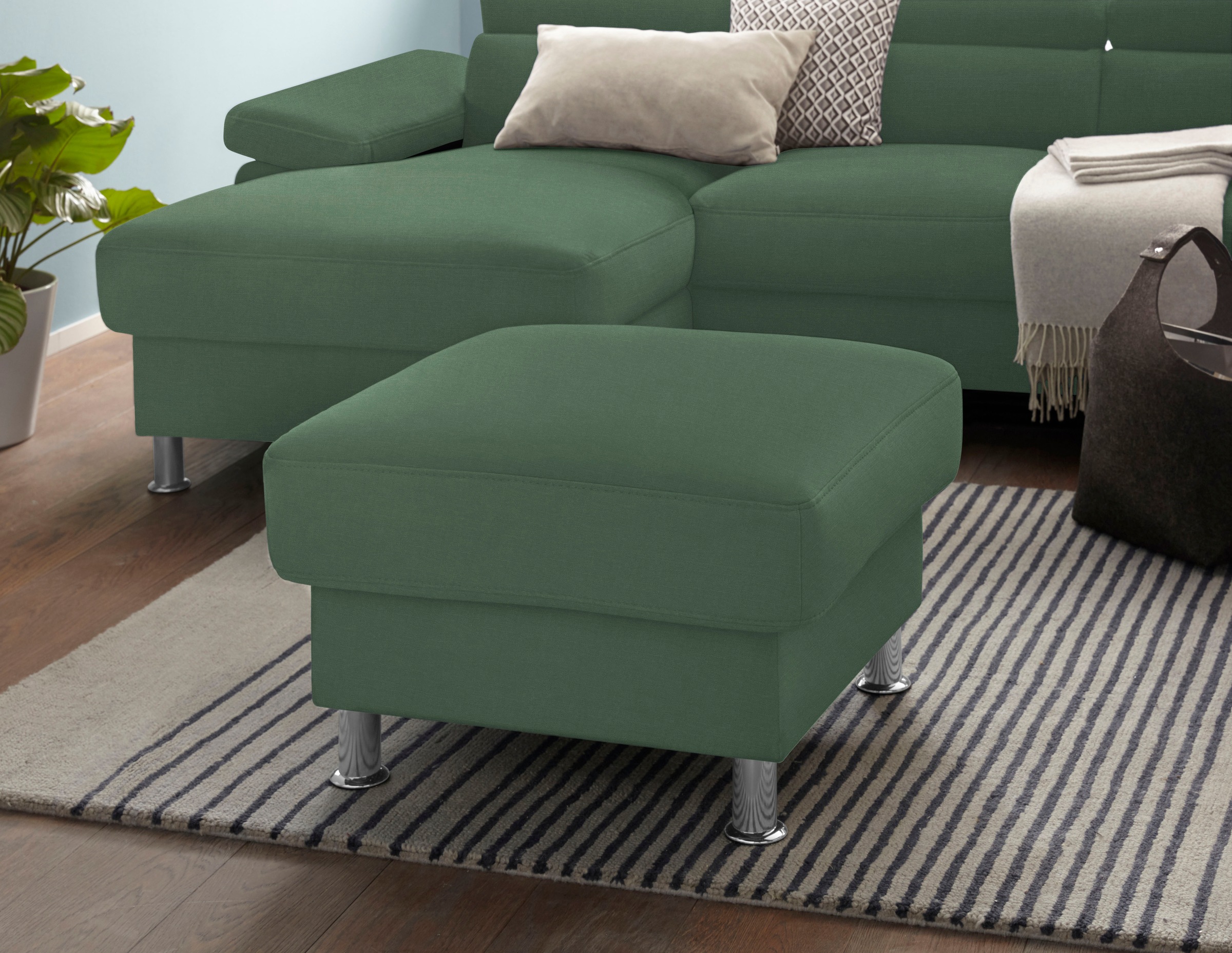 Image of Nova Via Polsterhocker »Lasse«, passend zur Serie "Lasse", wahlweise mit Aqua Clean Stoff für leichte Reinigung mit Wasser bei Ackermann Versand Schweiz