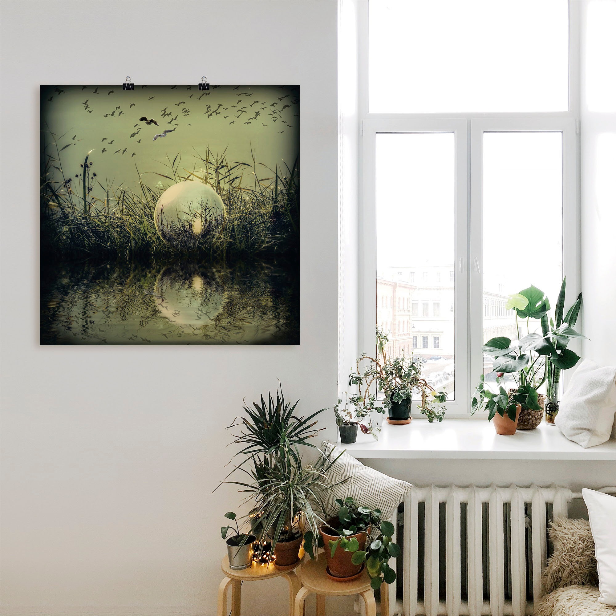 Artland Wandbild »In der Glaskugel - Mystische Au«, Landschaften, (1 St.), als Alubild, Outdoorbild, Leinwandbild, Poster in verschied. Grössen