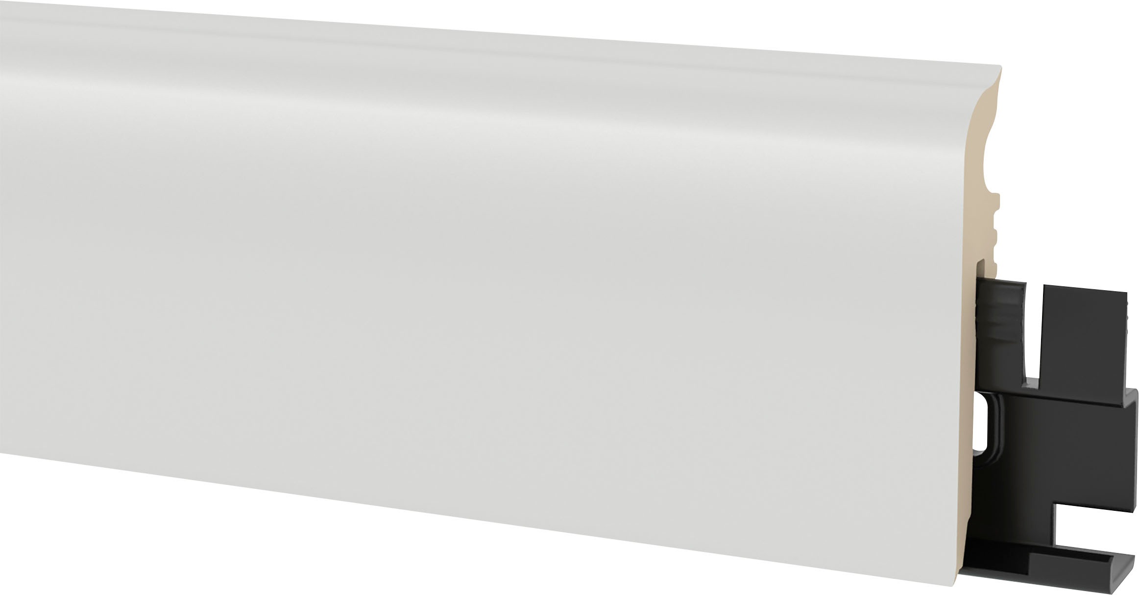 Image of Arbiton Sockelleiste »VIGO 60«, (Set, 2 St., 2 Stück á 2,20m), Uni Hellgrau, Hochwertige Uni-Designleiste für Vinyl bei Ackermann Versand Schweiz