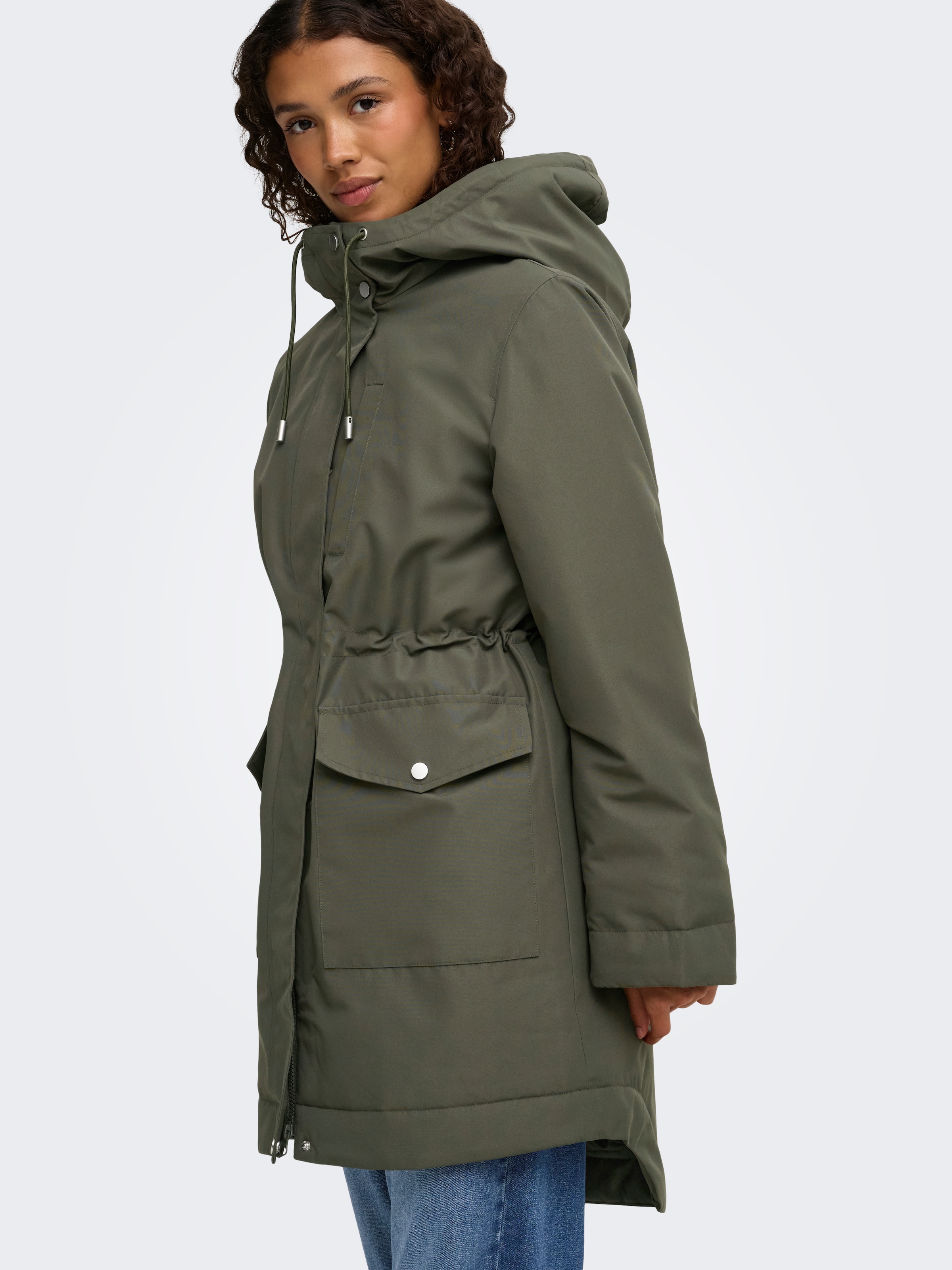 JDY Parka »JDYVALENCIA PARKA COAT OTW SIJ« mit Kapuze Polyester