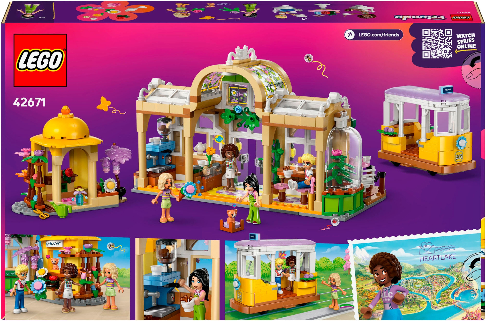 LEGO® Konstruktionsspielsteine »Pflanzencafé und Blumenkiosk (42671), LEGO Friends« Made in Europe