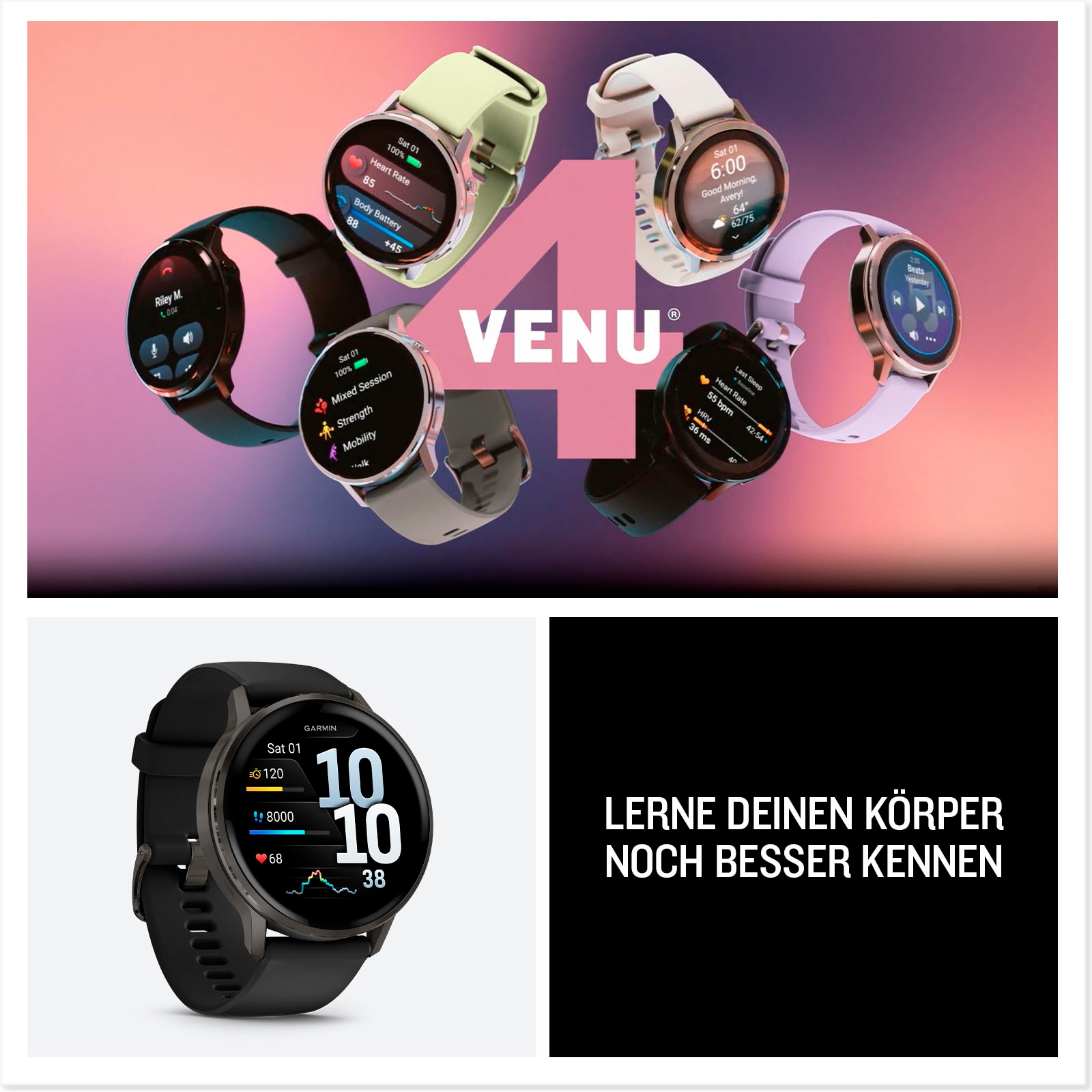 Garmin Smartwatch »Venu 4 45 mm« (3,53 cm / 1,4 ″)