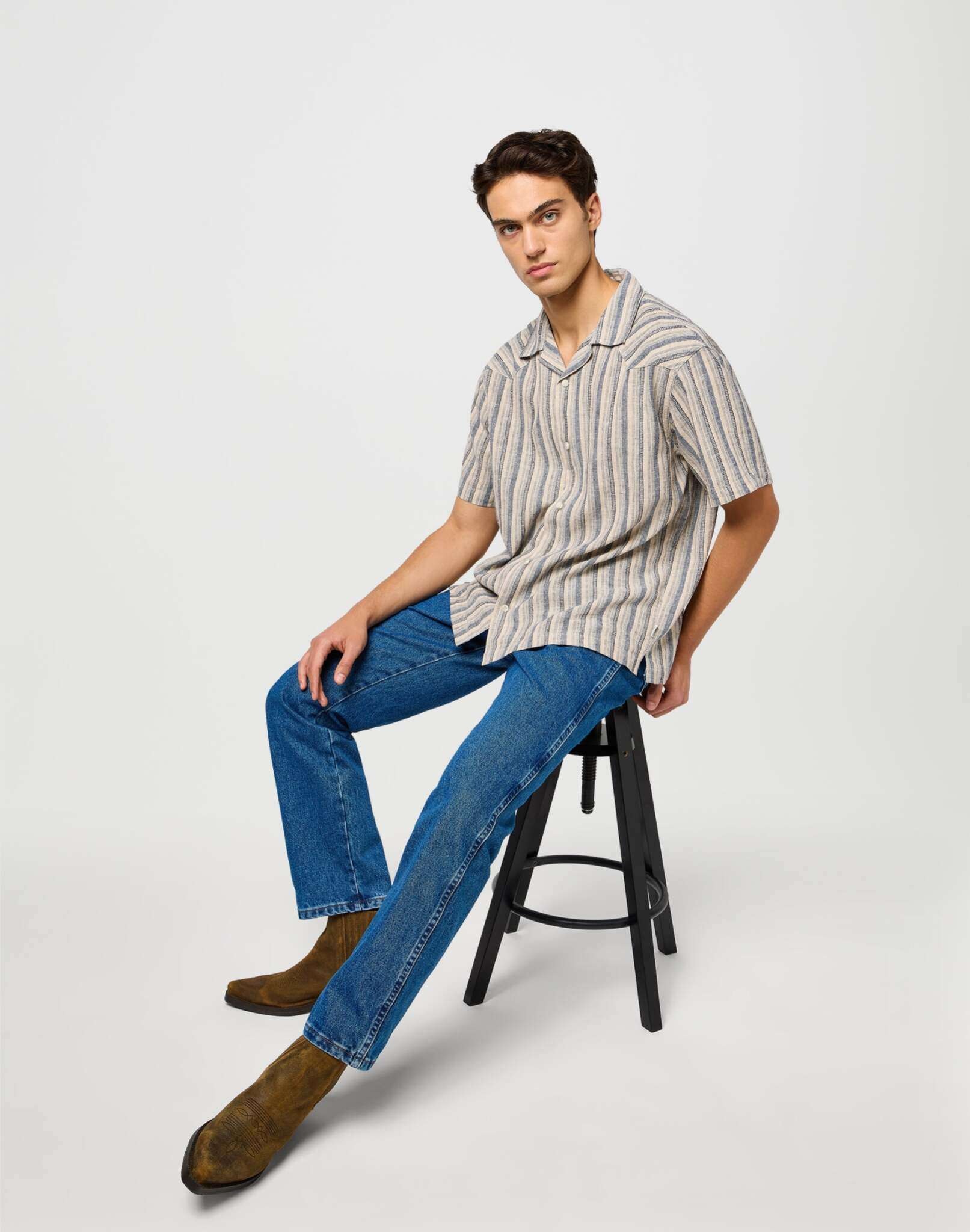 Wrangler Leinenhemd »WRANGLER Leinenhemd Ss W Resort Shirt«