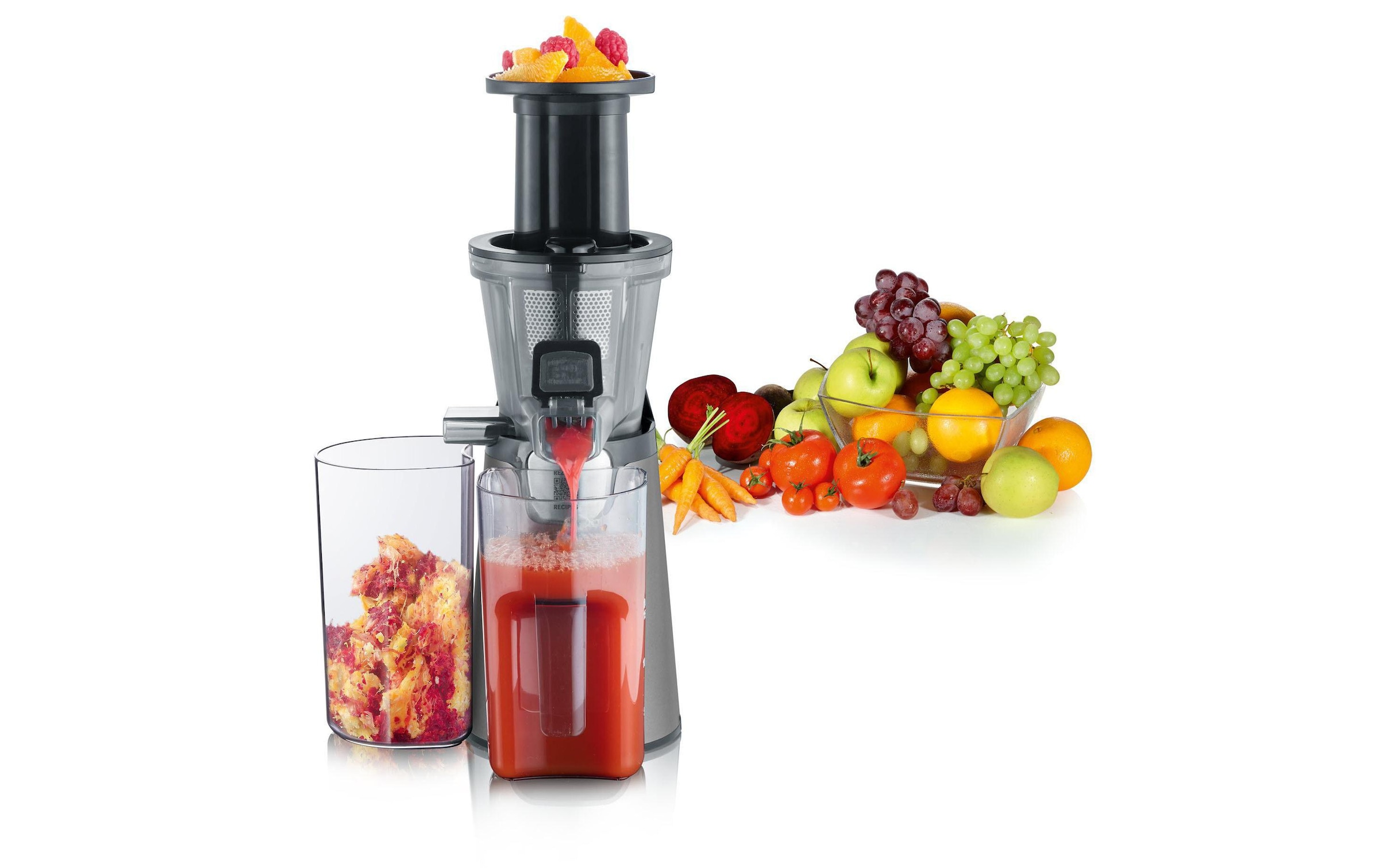 Severin Slow Juicer »Slow Juicer ES 3571«, 150 W, Anti-Rutsch-Füsse, Reinigungsbürste, Saftauffangbehälter, Siebeinsatz